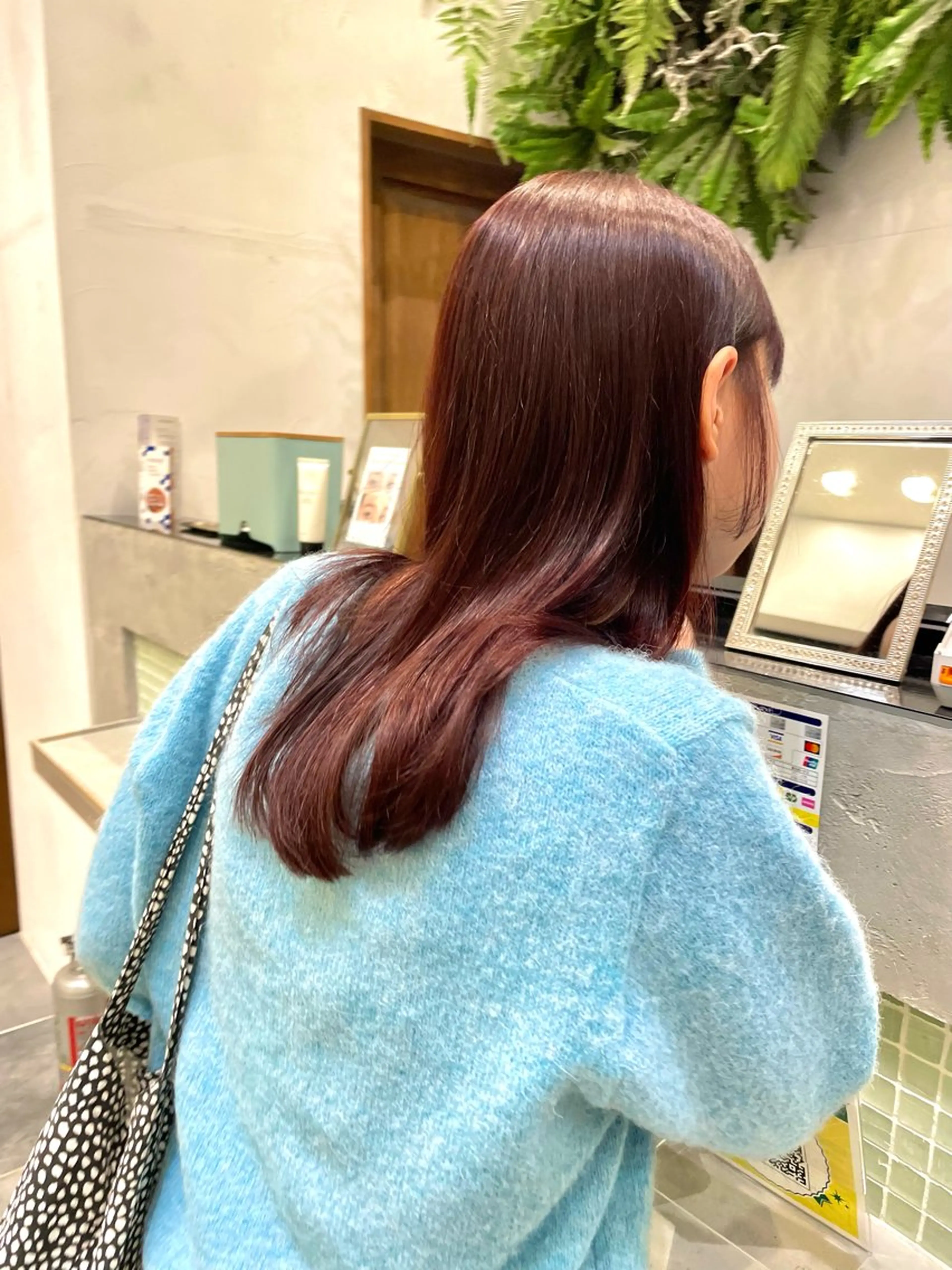 セミロング カラー 似合わせ♡レイヤー/ 暖色艶カラー/moeのヘアスタイル