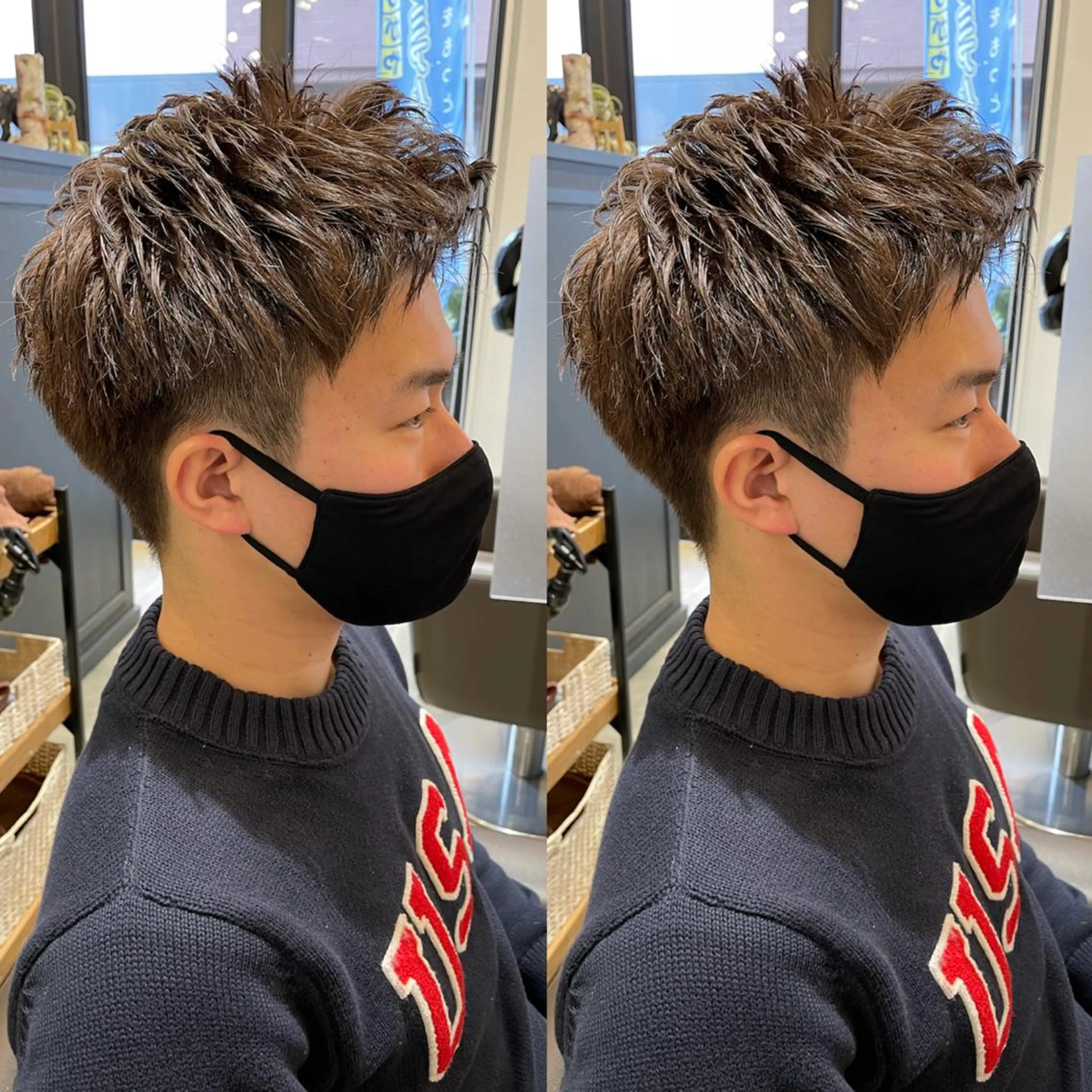 カラー メンズ 葵/レイヤーカット/ 韓国風/透明感カラーのヘアスタイル