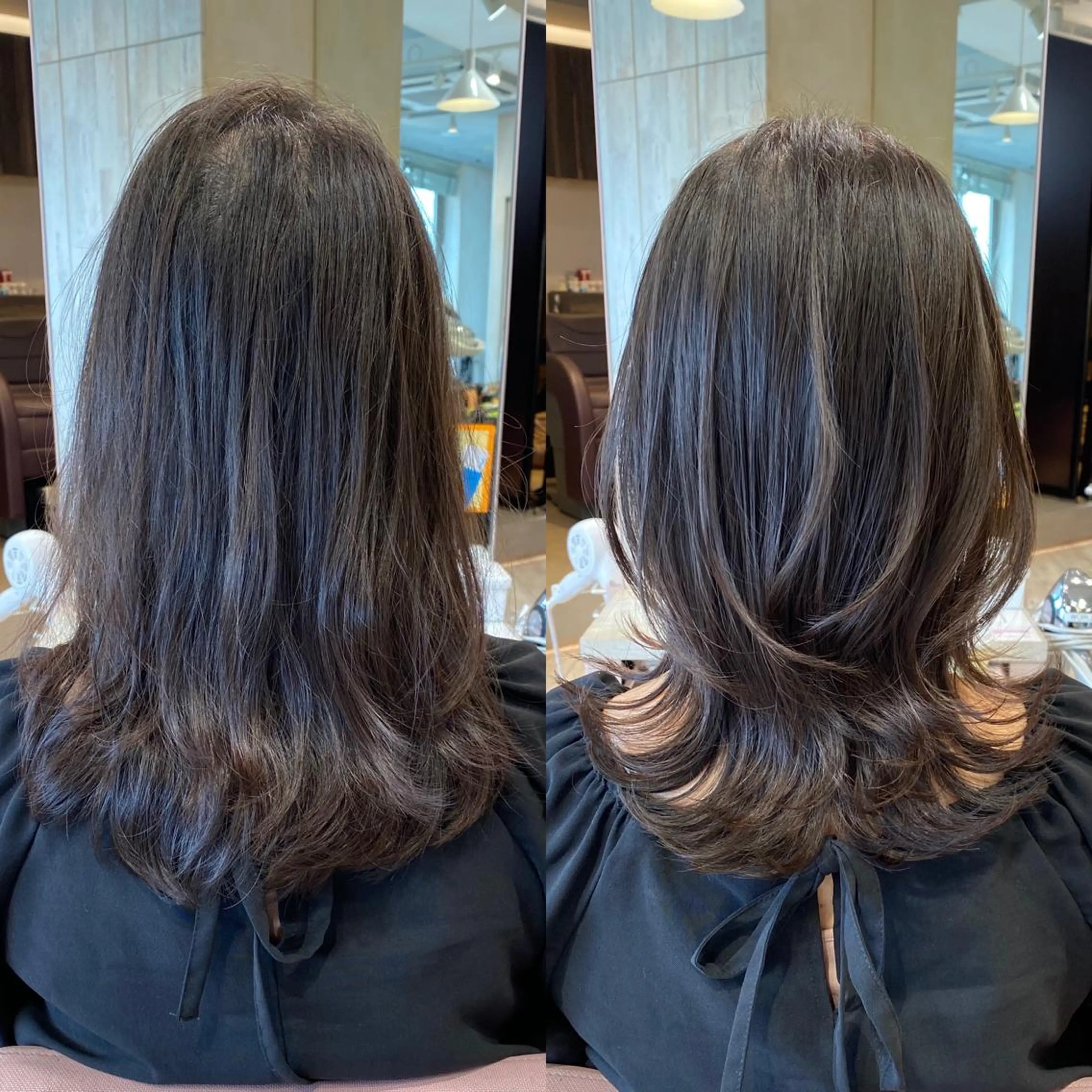 ミディアム 顔まわりカット🌟 くびれヘア/寺門遥輝のヘアスタイル