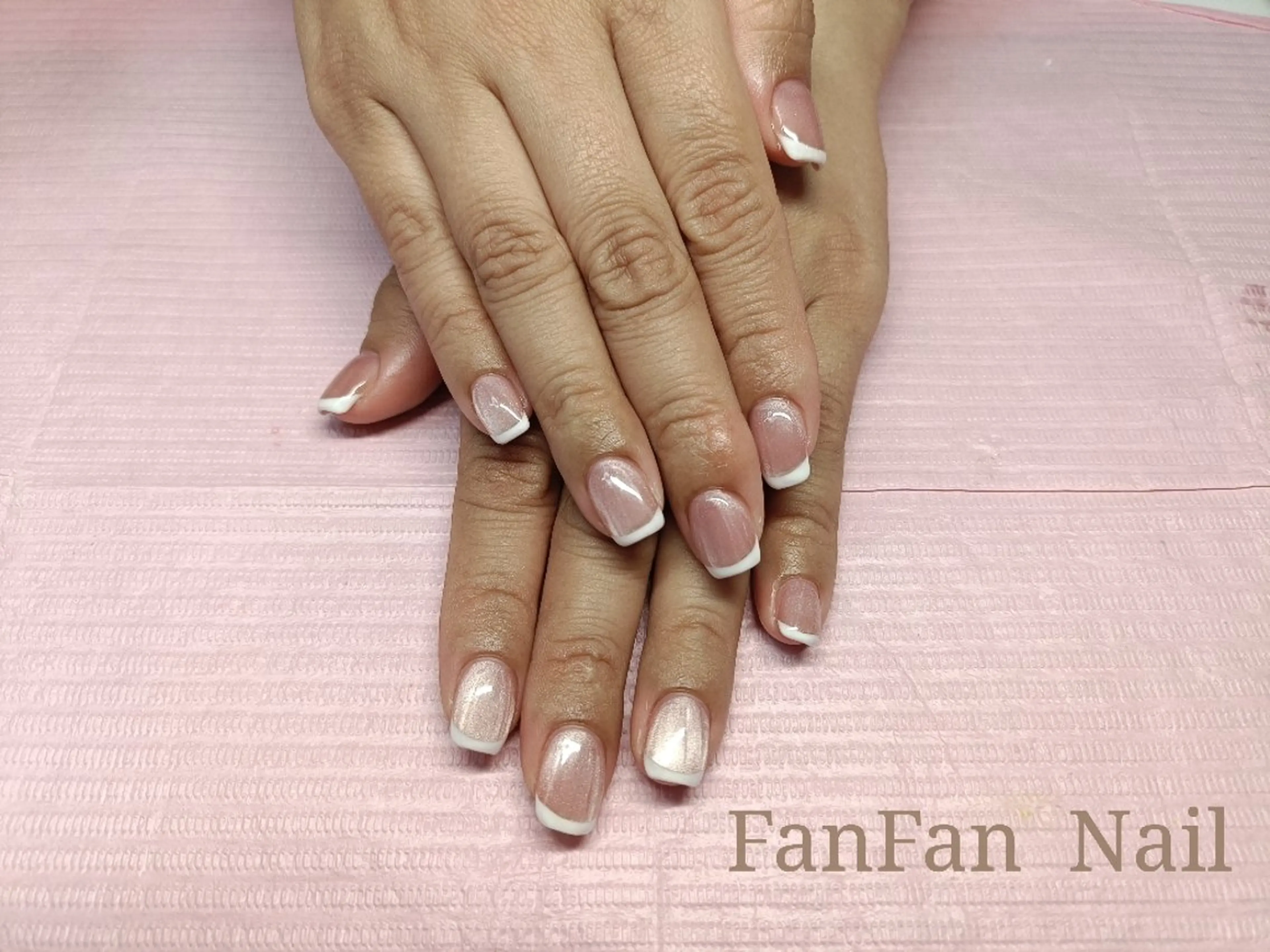 ネイル フレンチネイル マグネットネイル ハンドネイル RUE FANFANNAILのネイルデザイン