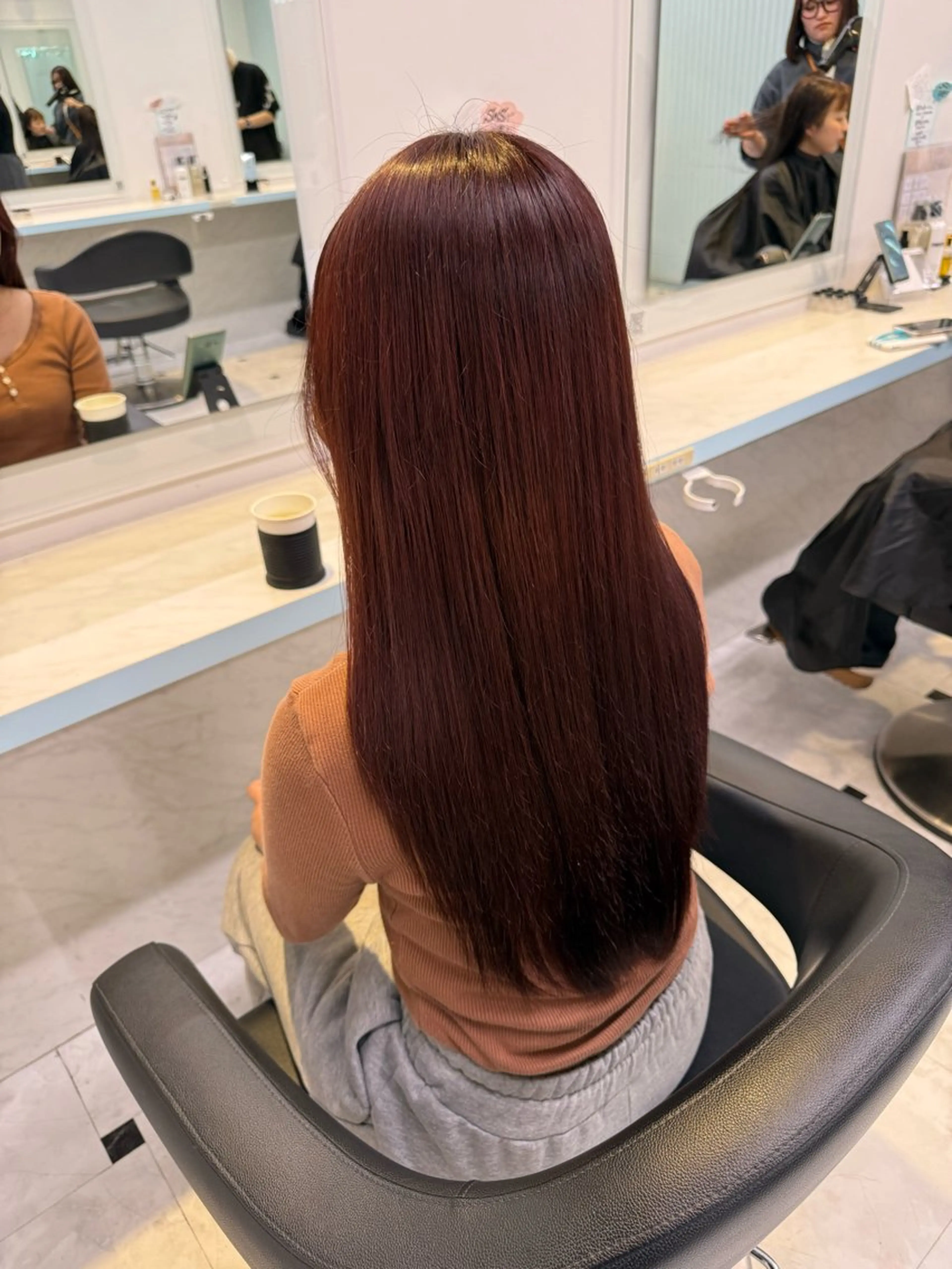 カラー ヘアカラー トリートメント 🇰🇷韓流暖色ヘア 🍒saaya🍒のヘアスタイル