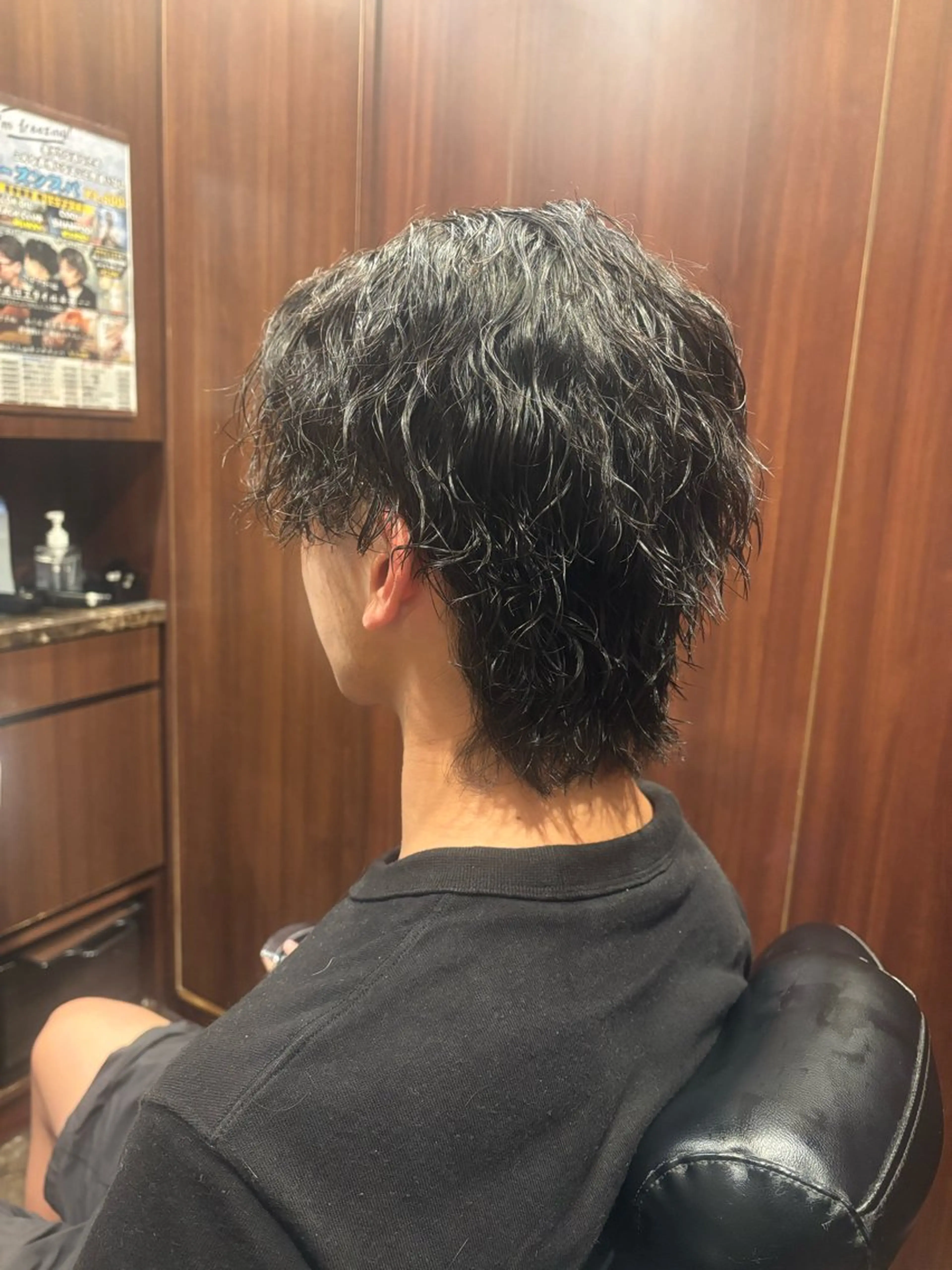 ミディアム パーマ メンズ 橋本 ゆりあのヘアスタイル