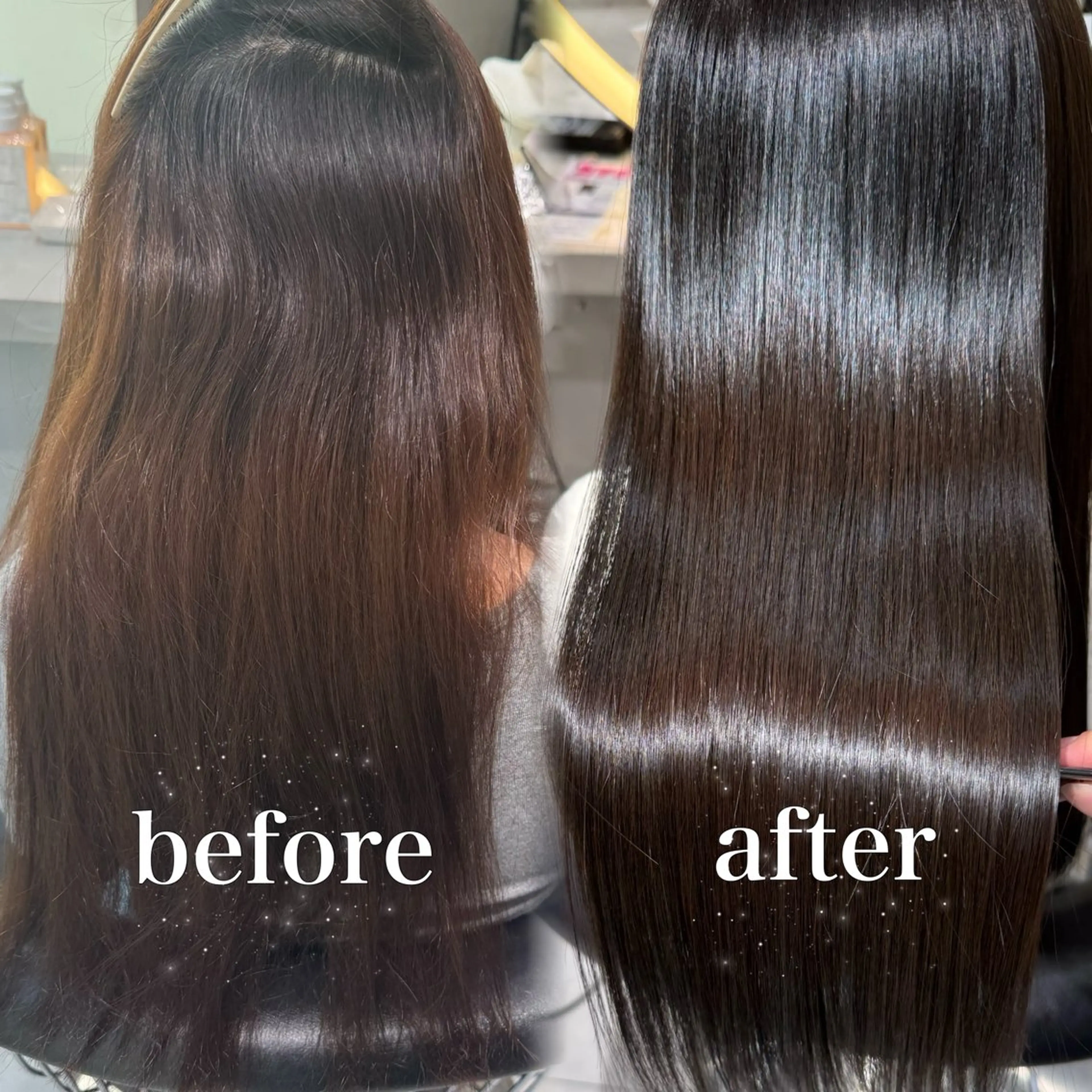 ロング 縮毛矯正 トリートメント 縮毛矯正 ♡Aira♡lond /グレージュ/縮毛のヘアスタイル