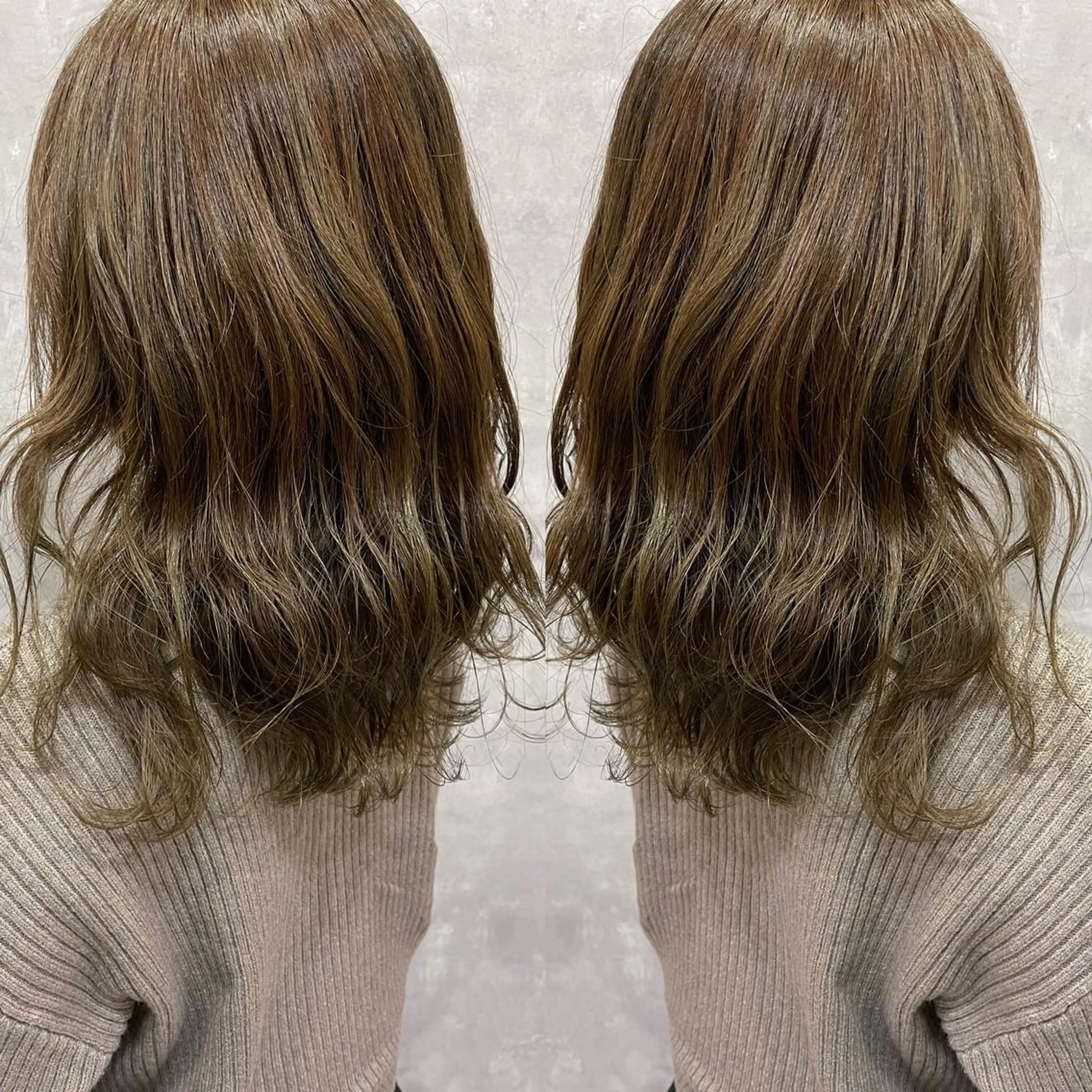 ミディアム ヘアカラー アートディレクター ワダヒサノリのヘアスタイル