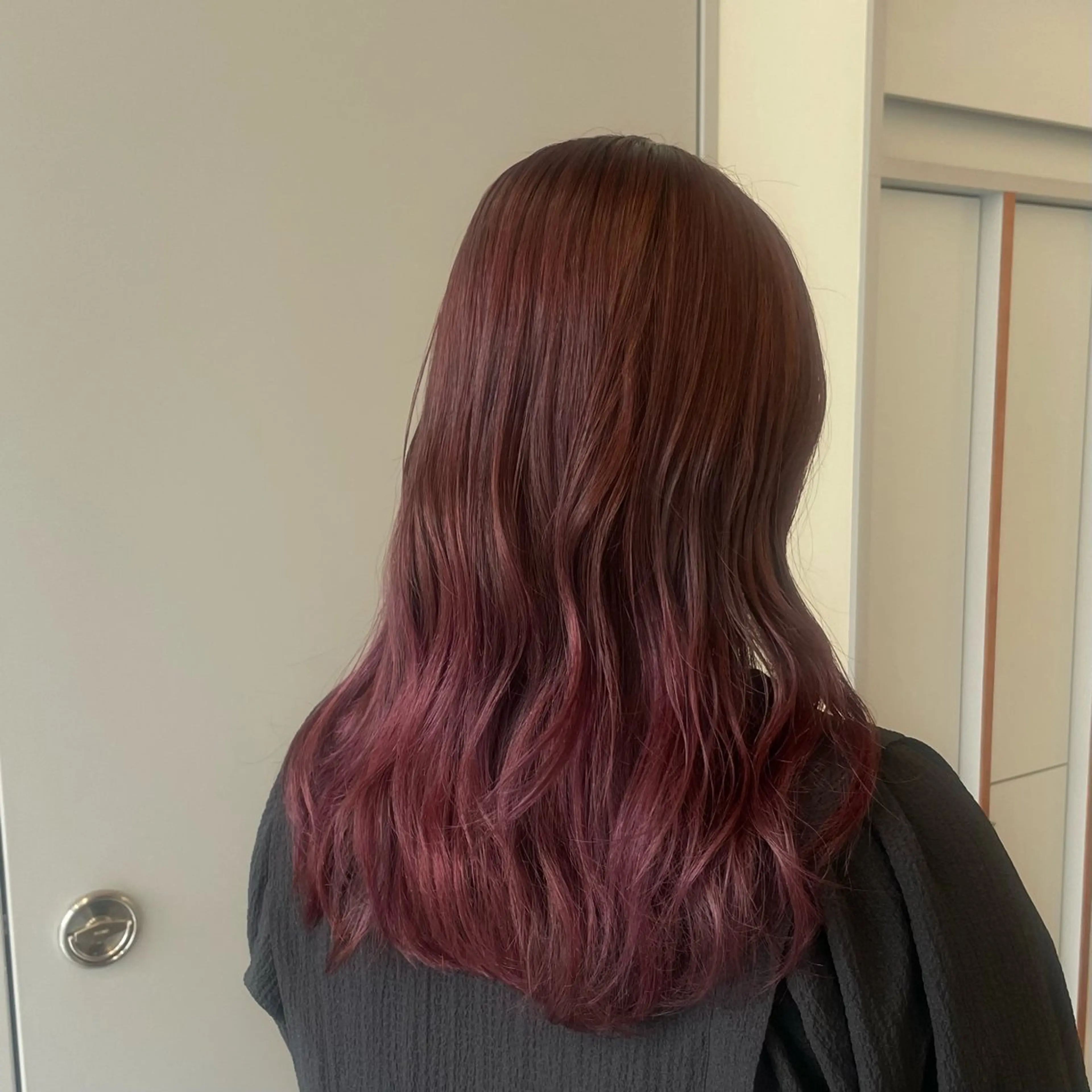 セミロング カラー ベージュカラー ブリーチ 透明感カラー ダブルカラー ヘアカラー トリートメント 髪質改善/ボブ 🌻Mutsumiのヘアスタイル