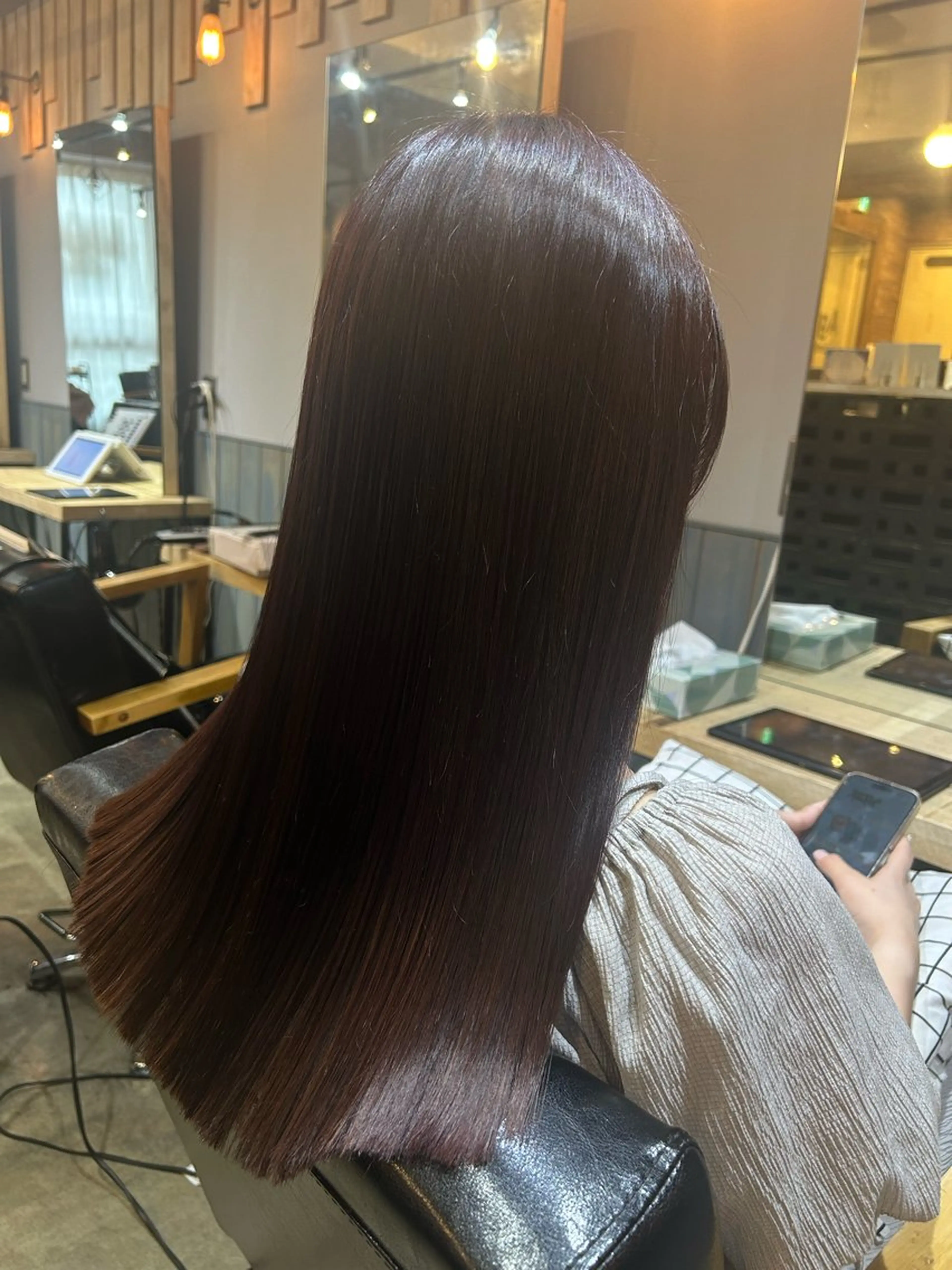 ロング カット ヘアカラー トリートメント 園田 彩音のヘアスタイル