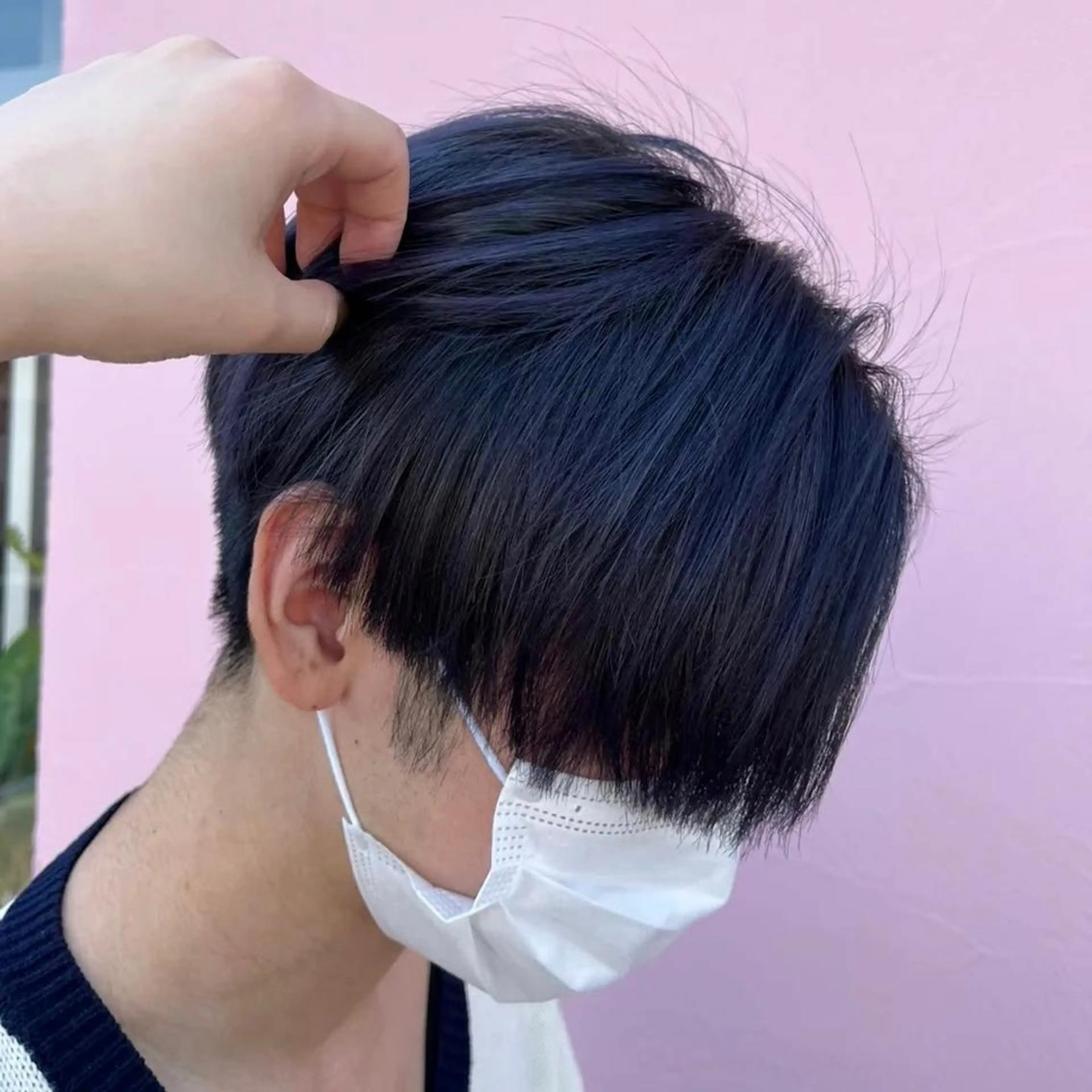 ショート カラー メンズ ブルーカラー ブルーラベンダー ラベンダーカラー ♡ナナコ♡ レイヤー/艶髪のヘアスタイル