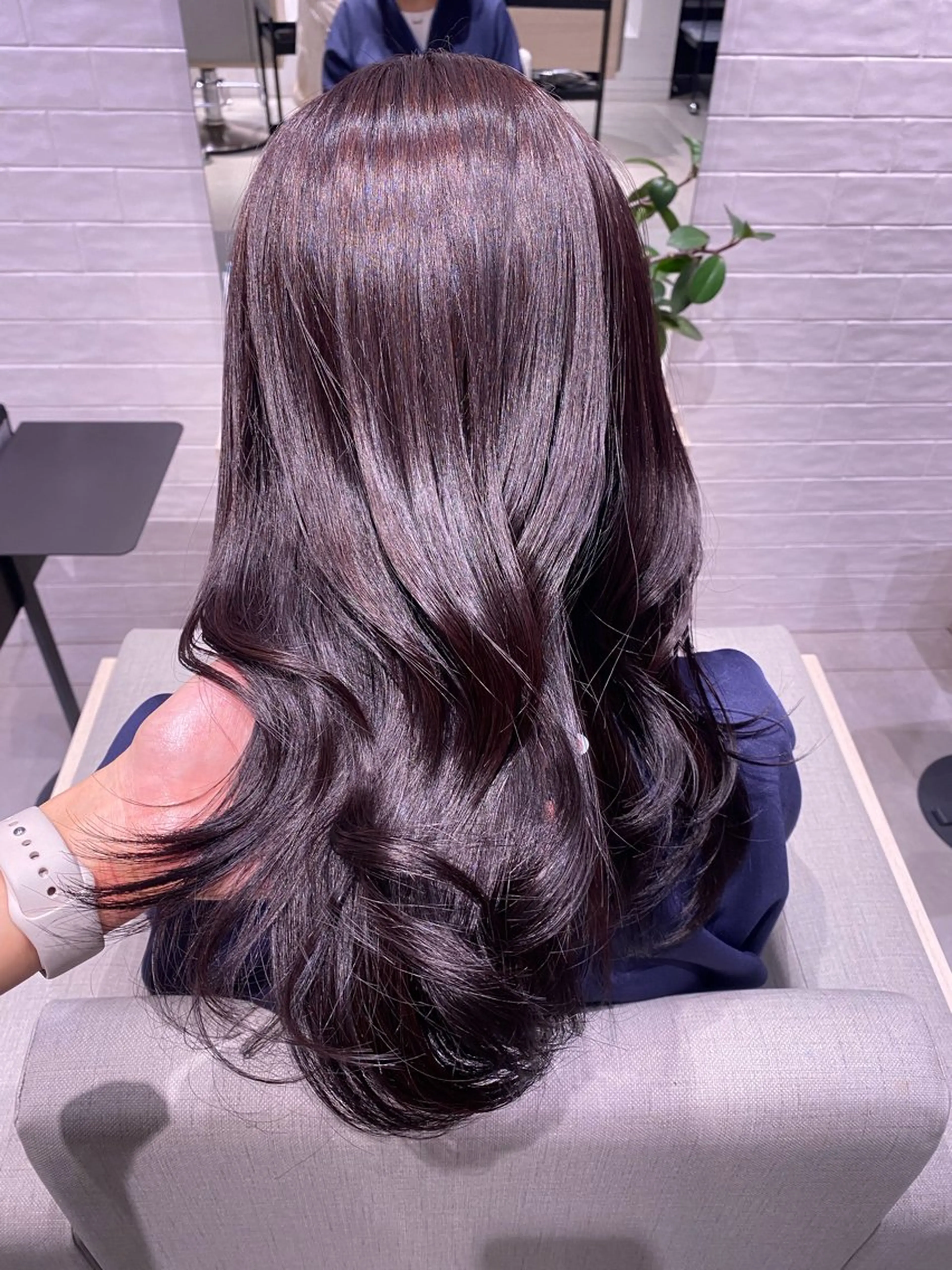 セミロング カラー ブリーチ ブラウンカラー ラベンダーカラー ブリーチなしカラー レイヤーカット ヘアカラー トリートメント 銀座/韓国レイヤー/ 艶カラー🍓原田侑依のヘアスタイル
