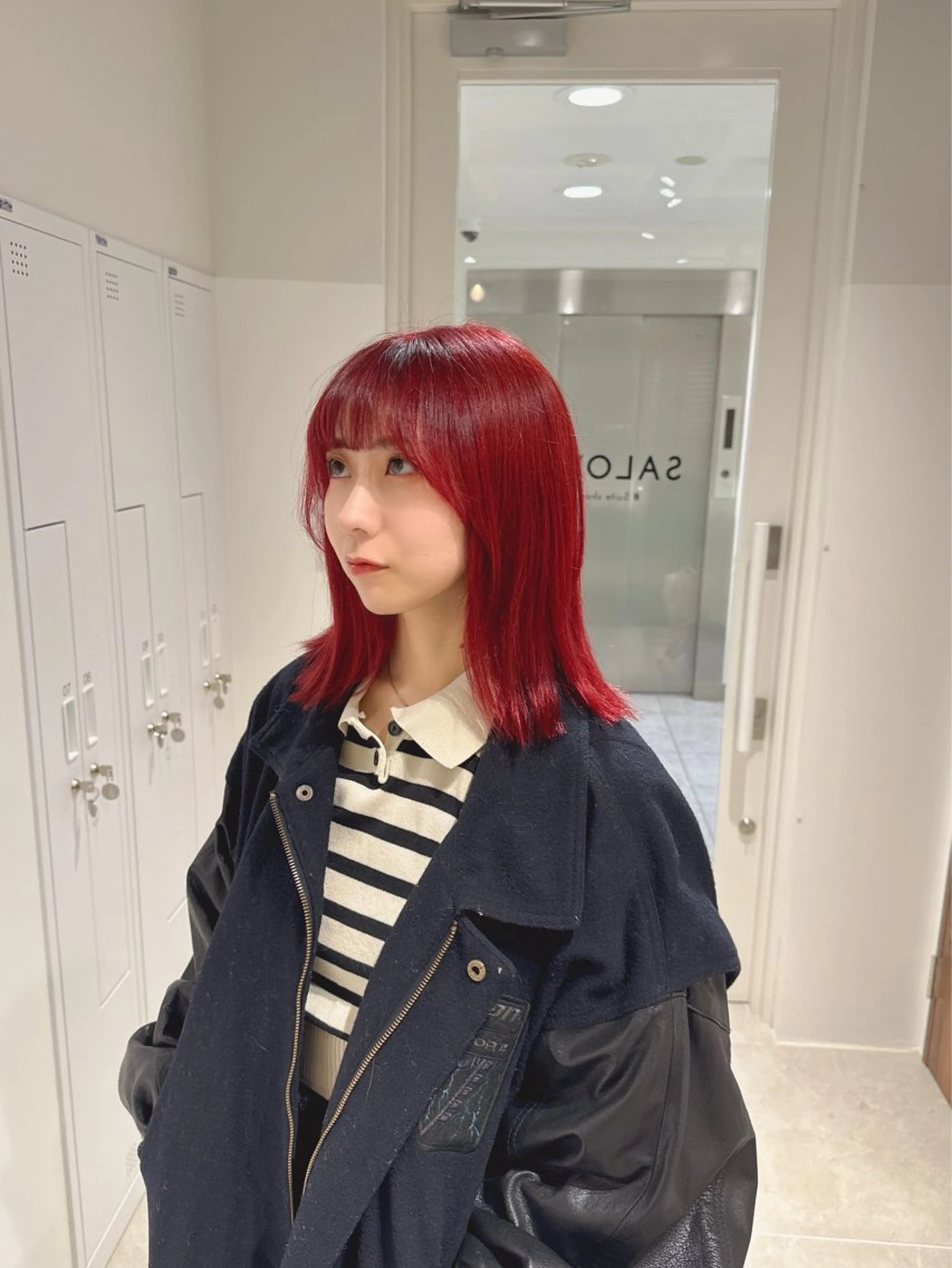 ミディアム カラー ヘアアレンジ ブリーチ ブリーチなしカラー 桑原 大和のヘアスタイル