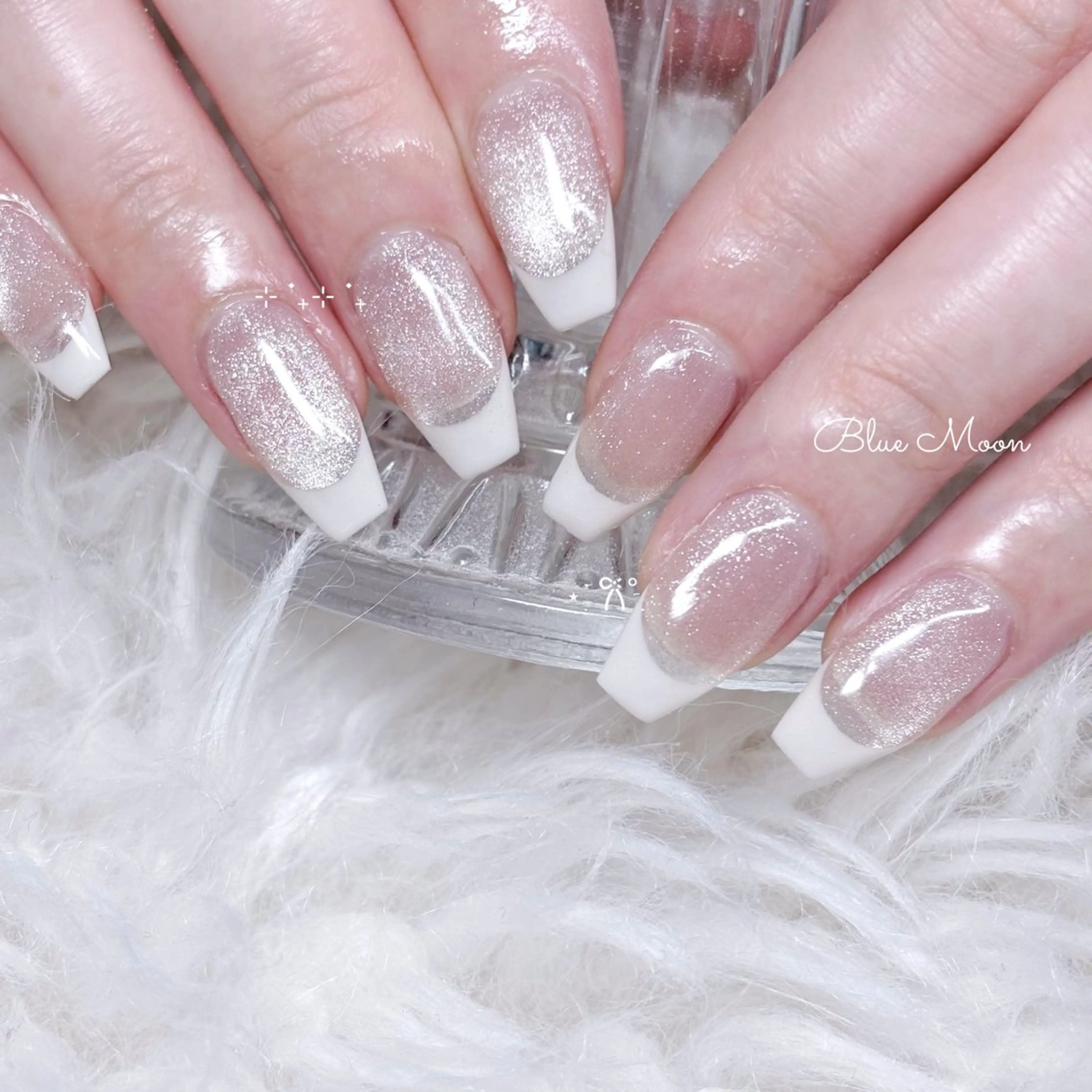 ネイル フレンチネイル ハンドネイル フットネイル nail salon Blue Moonのネイルデザイン