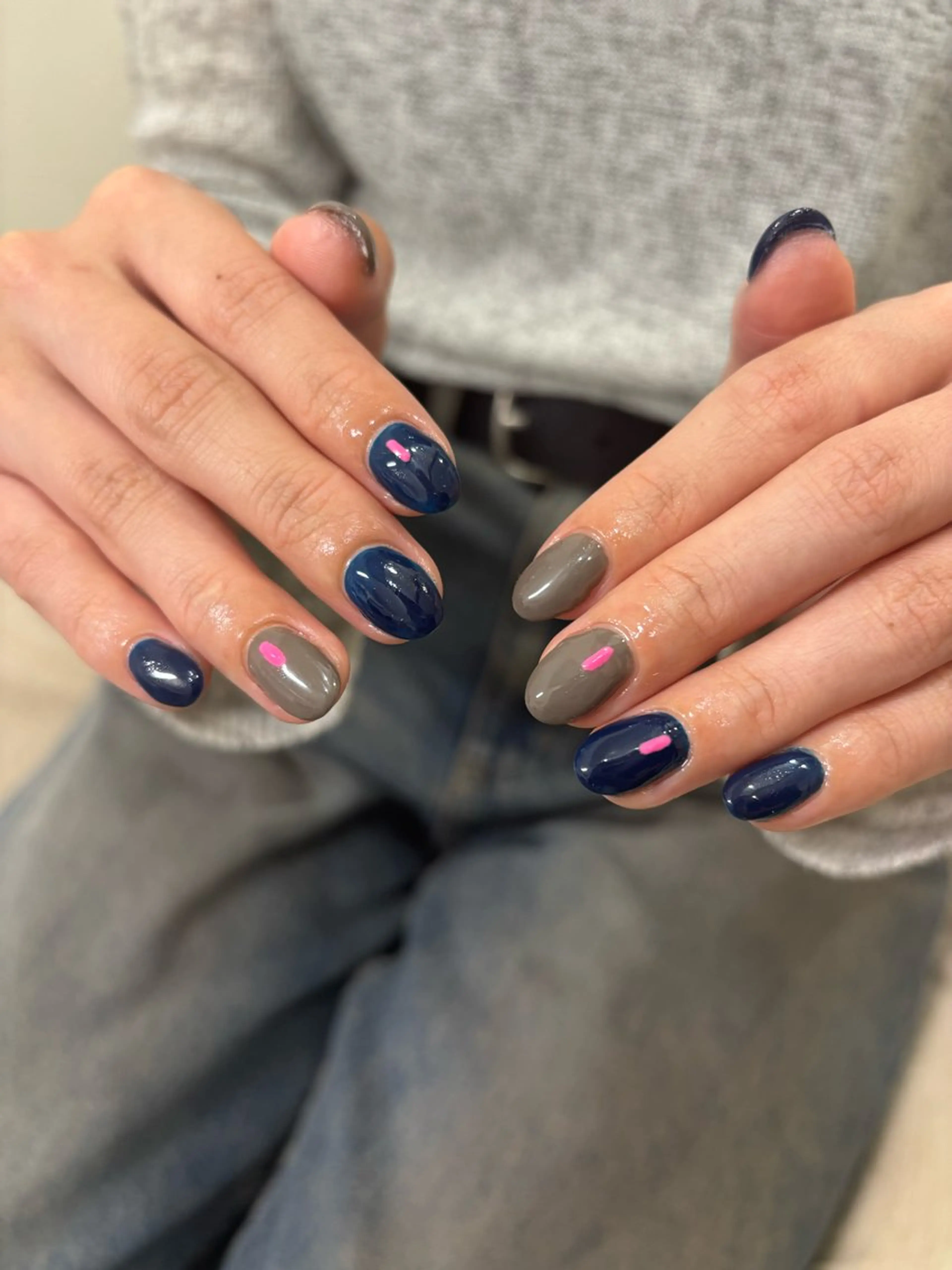 ネイル ピンク ハンドネイル THREE nail 長谷川のネイルデザイン