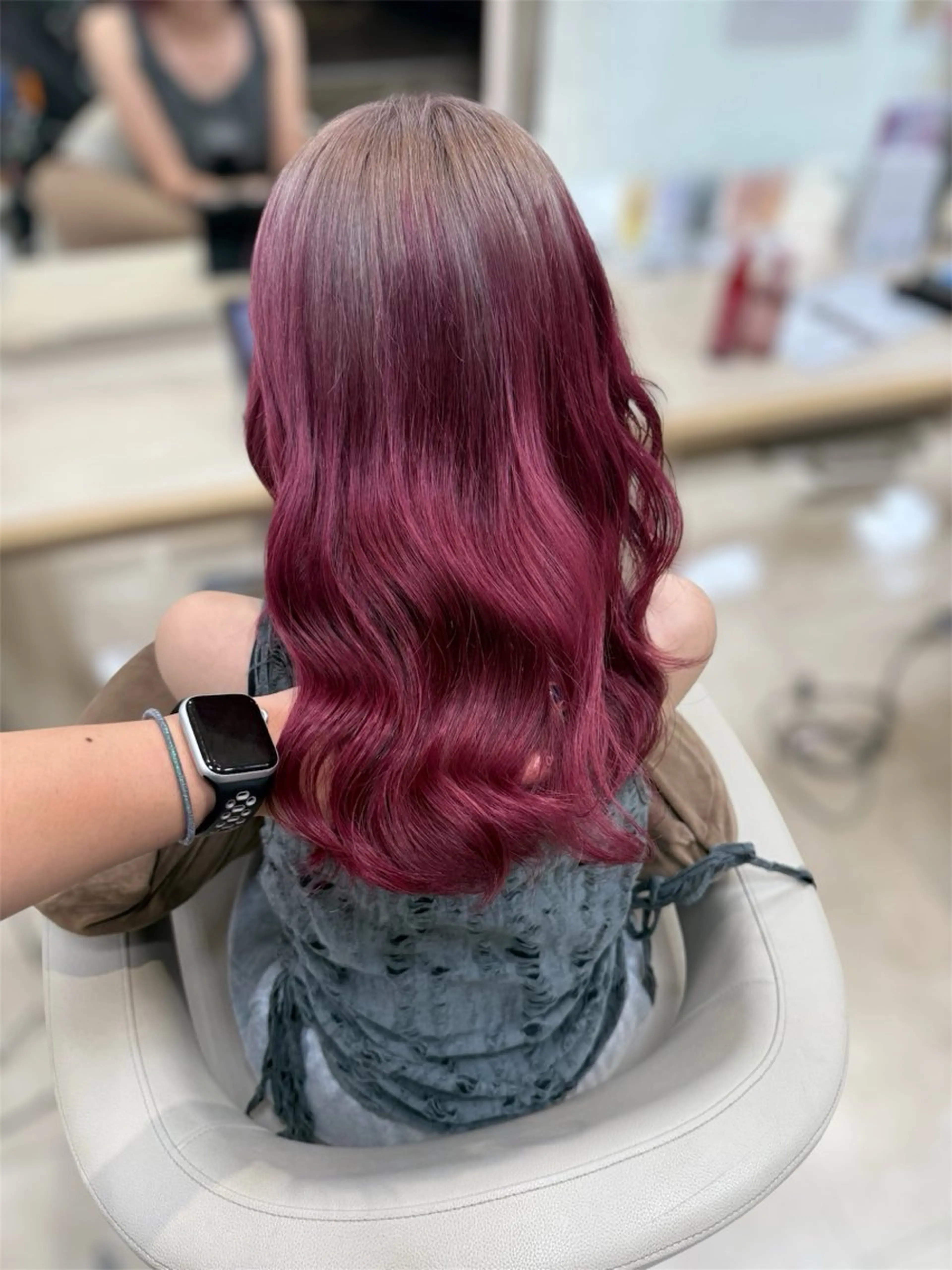 ロング カラー ヘアアレンジ 🍒KIKUCHI KANAE🍒のヘアスタイル