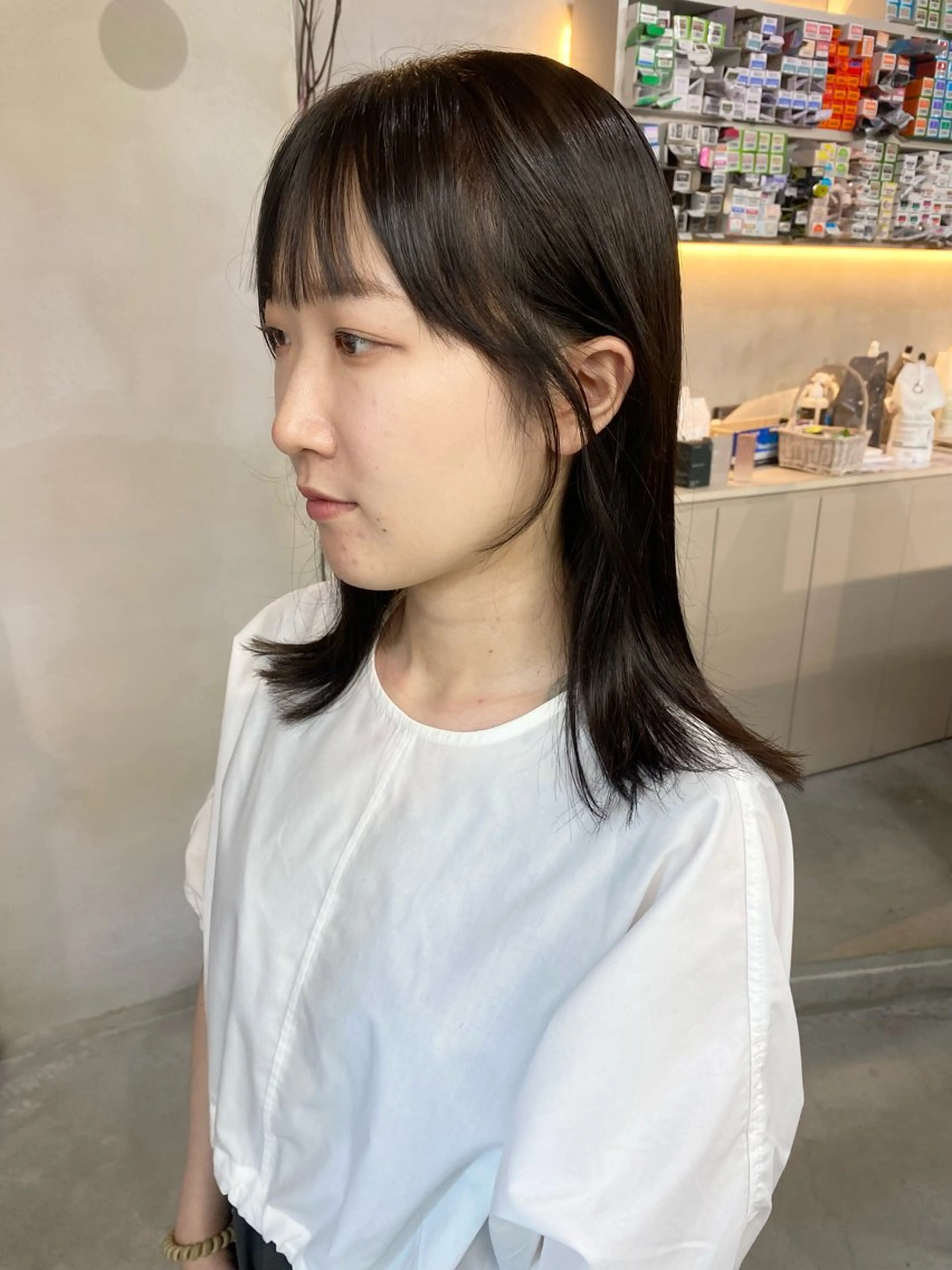 ミディアム カラー カット ヘアカラー トリートメント 前橋 姫奈のヘアスタイル