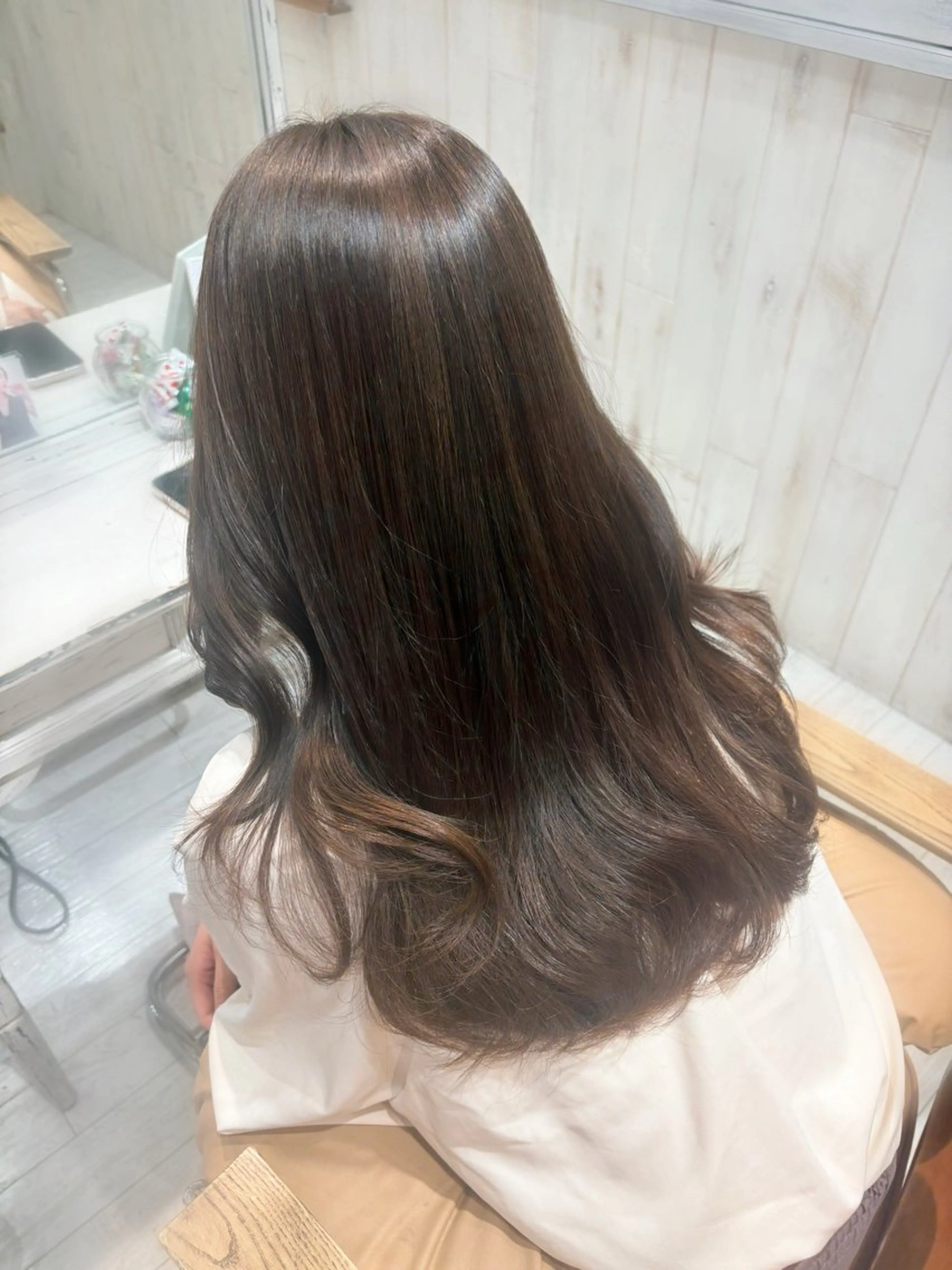 ロング ヘアカラー トリートメント レイヤーカット/ 透明感カラー🤍楓のヘアスタイル