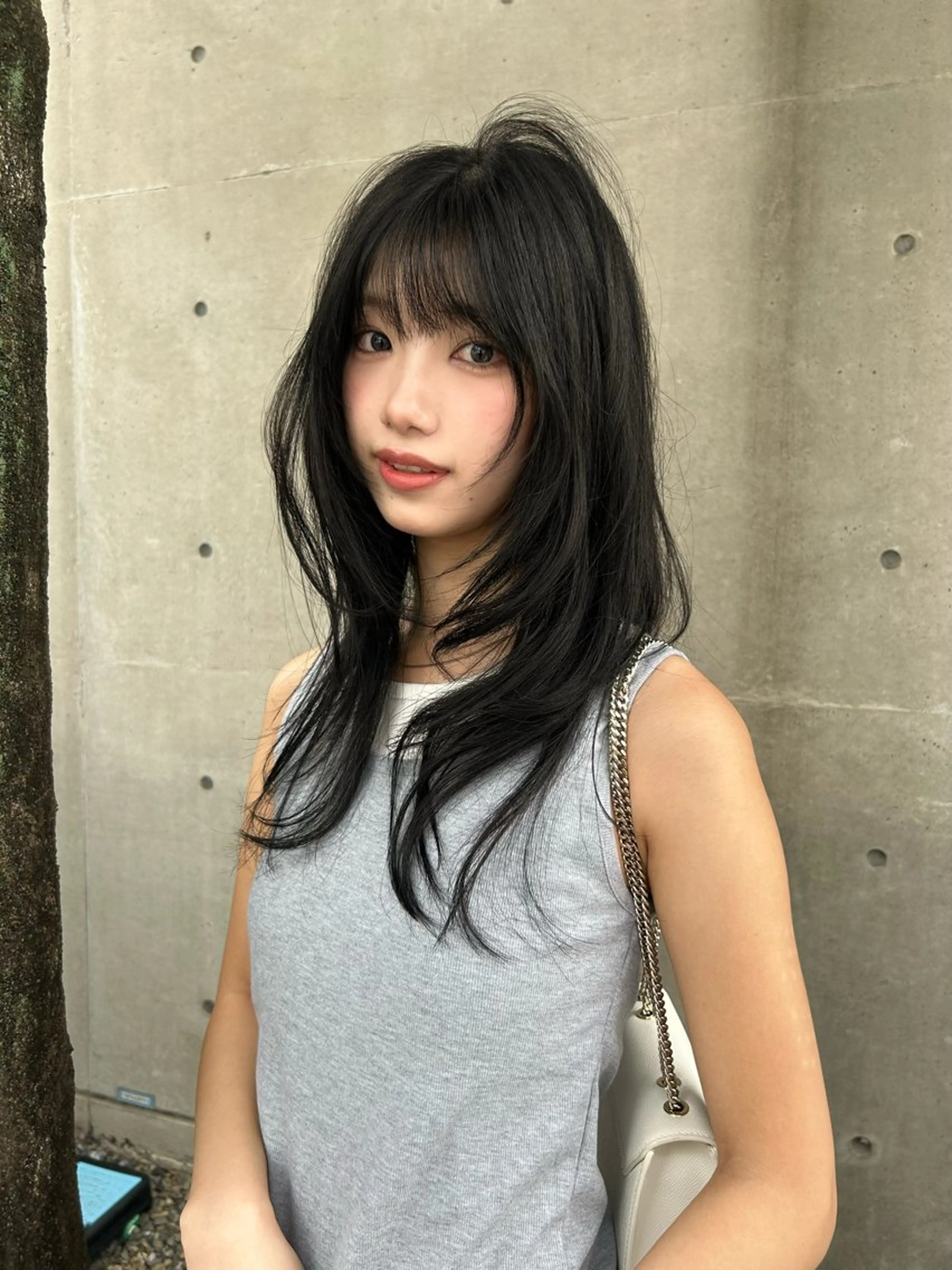 ロング カラー カット ヘアカラー 韓国ボブ/レイヤー ボブ/ EMIRIのヘアスタイル