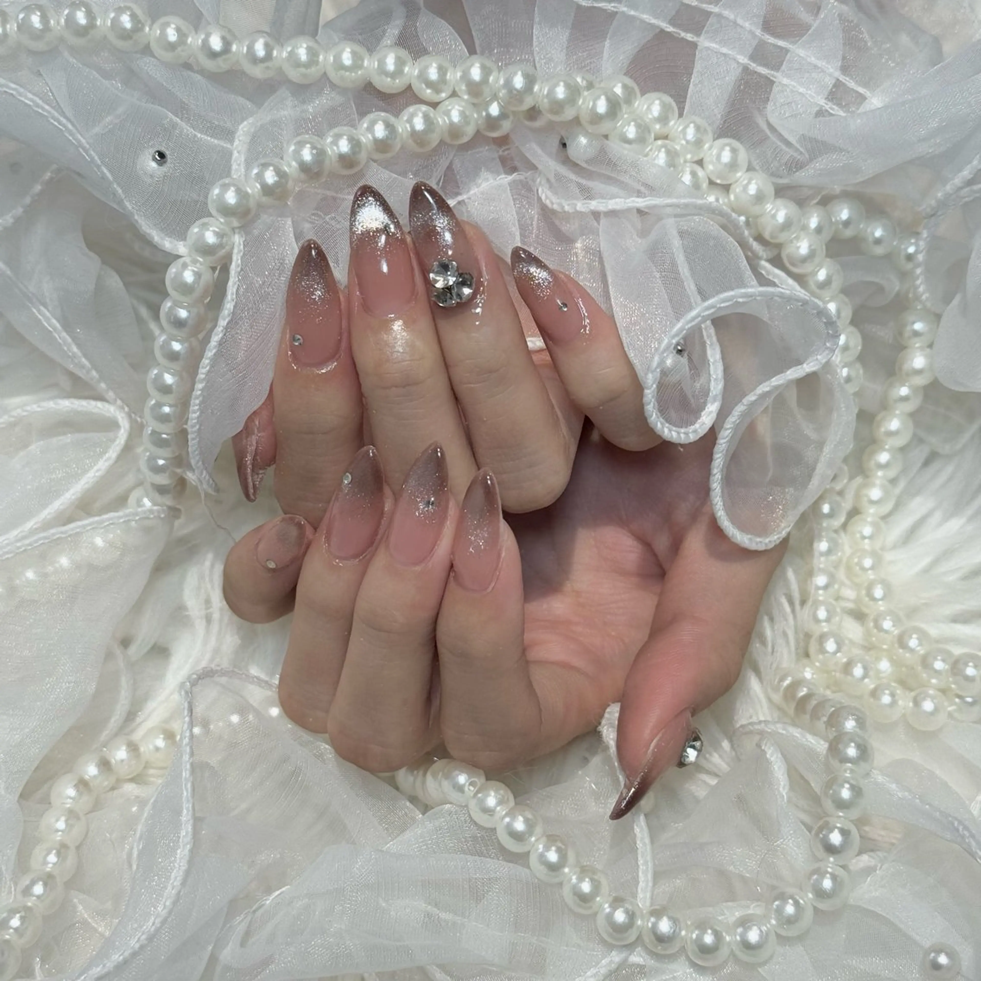 🉐期間限定🉐オフなし⭐️チップ長さだし+持ち込みデザイン90分＋パーツつけ放題の写真