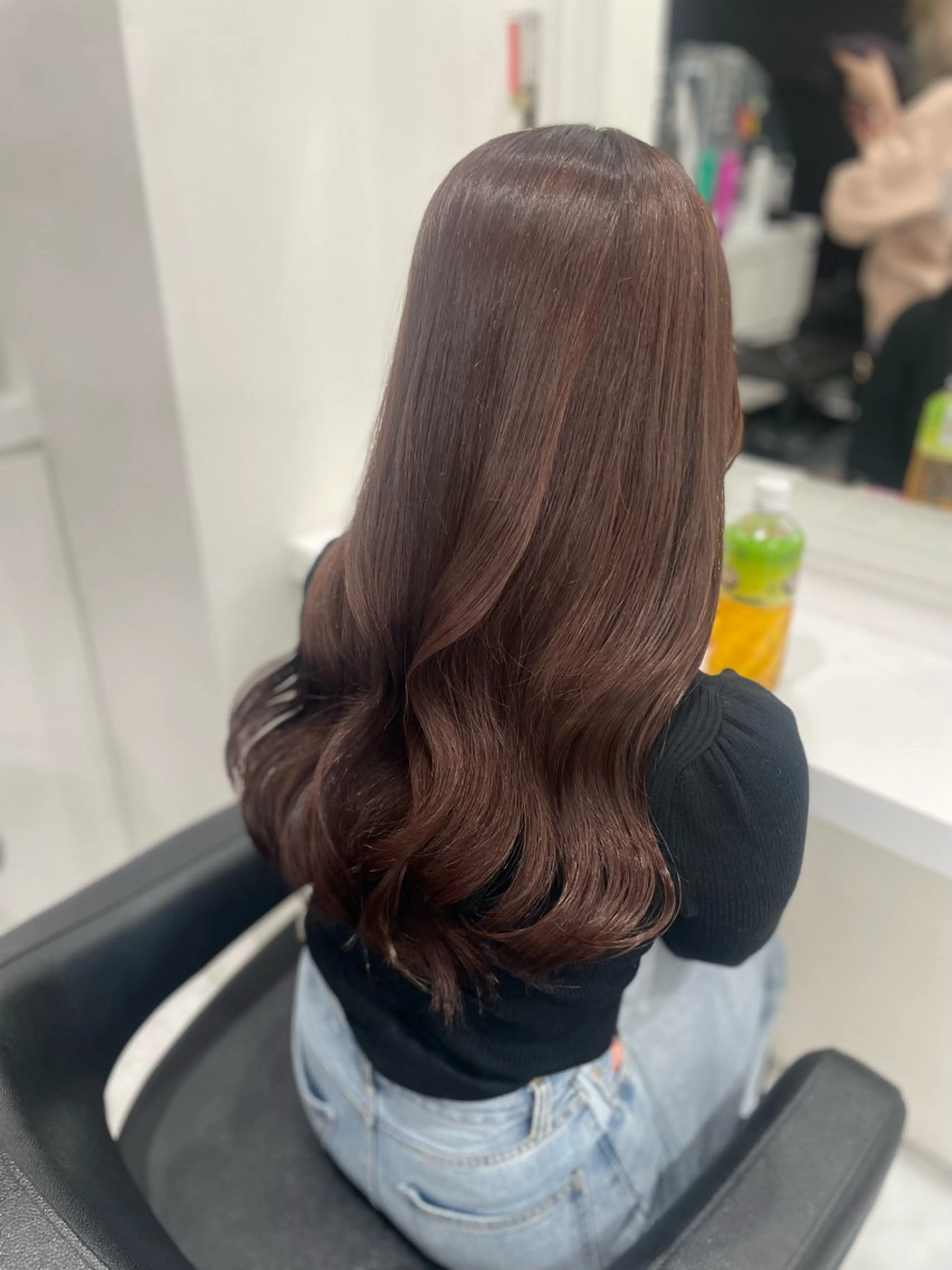 ロング カラー ブラウンカラー ケアカラー ピンクカラー ピンクブラウン ロング 💗トレンドモテヘア Natsumi 💗のヘアスタイル