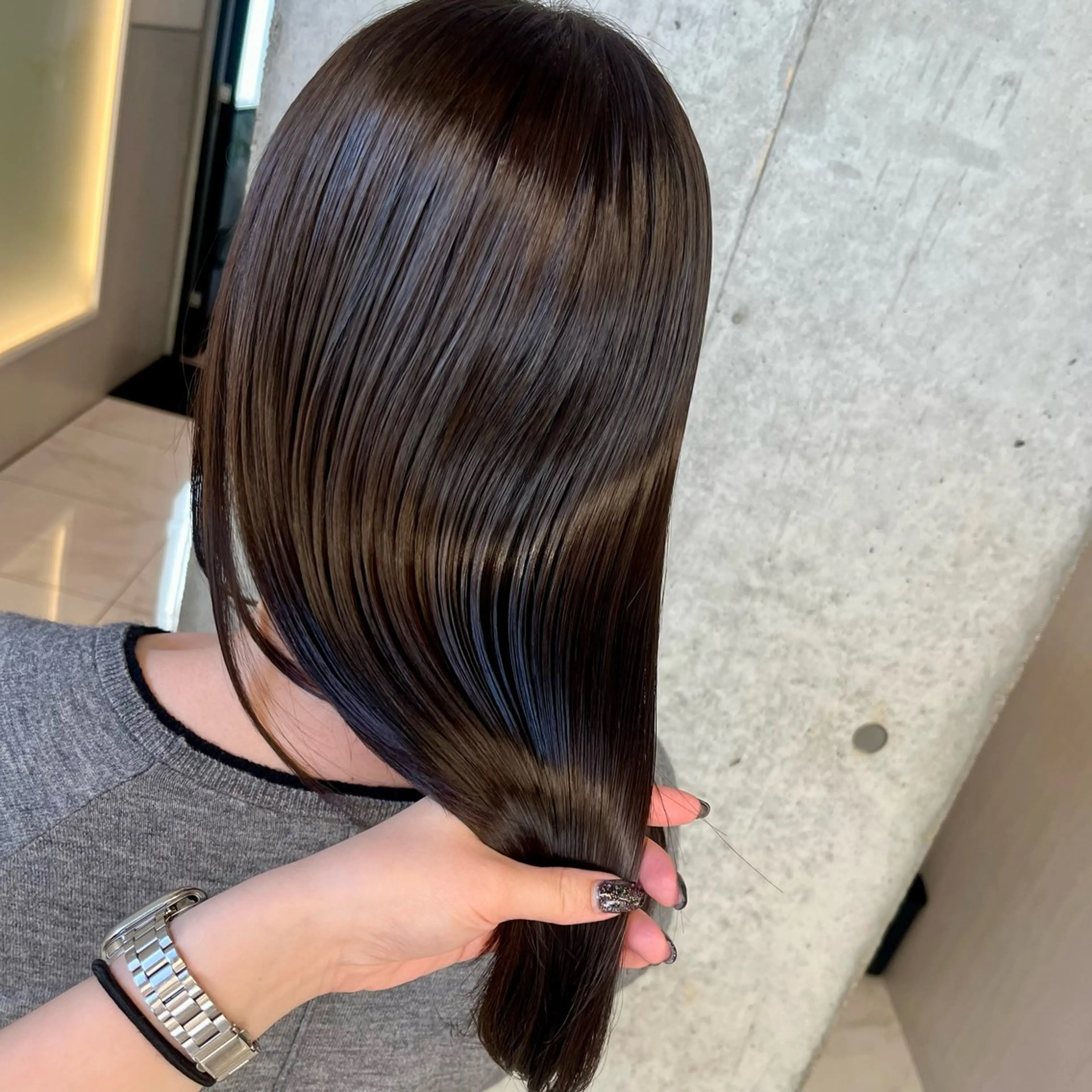 ロング カラー ブラウンカラー 髪質改善 トリートメント ヘアカラー トリートメント りおな/髪質改善/ カラー /平尾のヘアスタイル