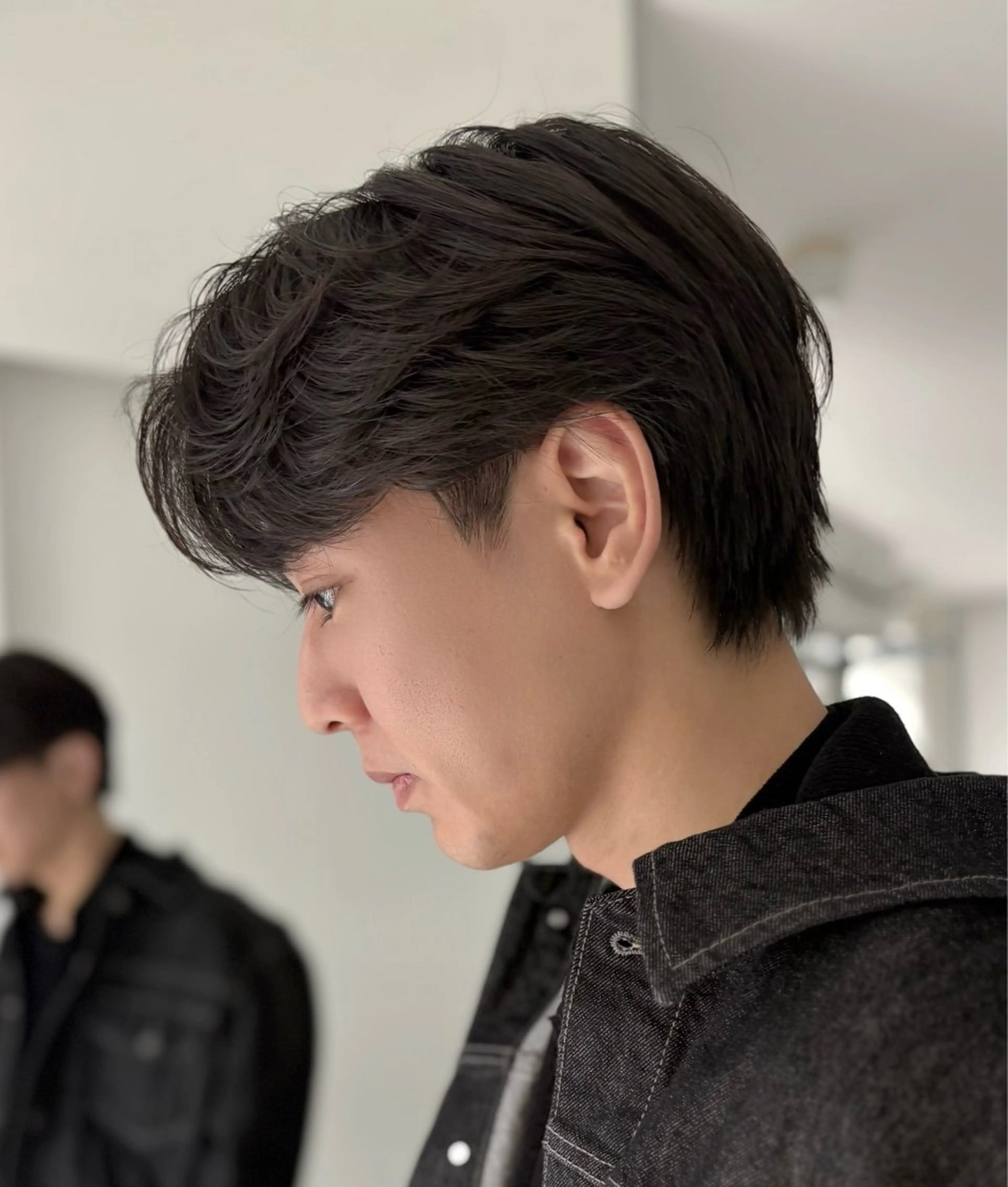 🟢【🇰🇷毛流れパーマスタイル🇰🇷】メンズセンターパート➕ニュアンスパーマ 平日限定￥8800の写真