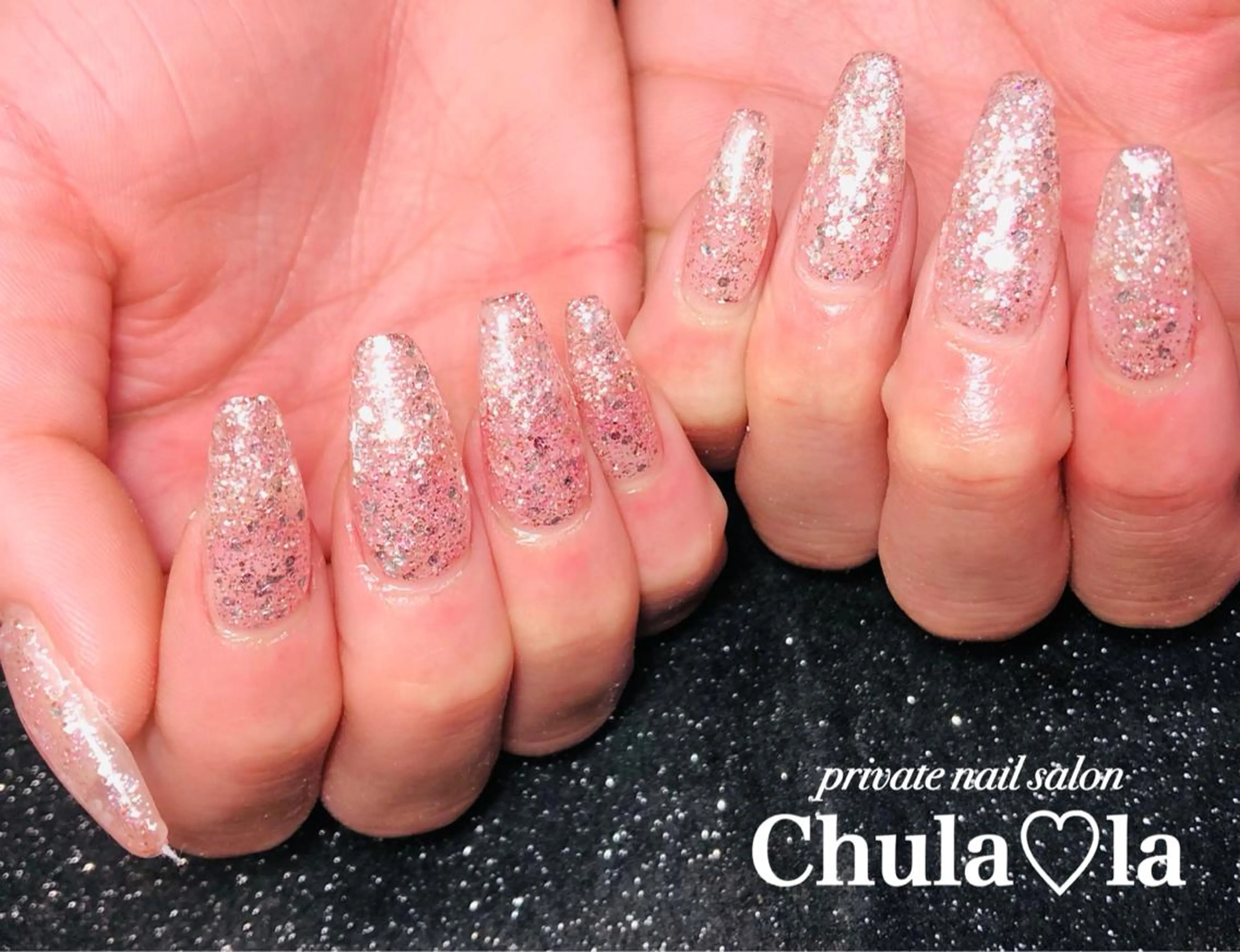 ネイル ラメ(グリッター) ハンドネイル Chula♡la 豊見城市高安のネイルデザイン