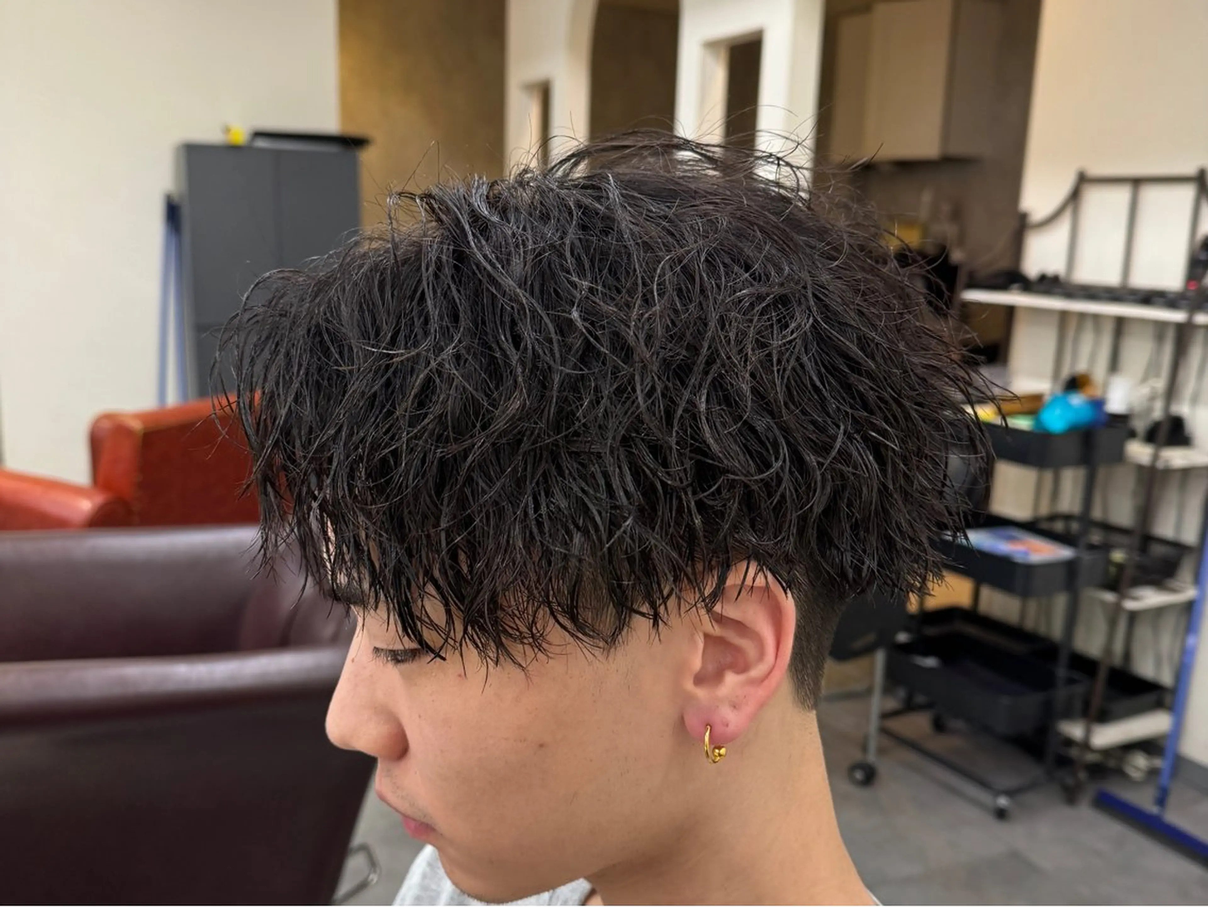 パーマ メンズ カット パーマ パーマ/京都駅 /メンズ/藤井 翔のヘアスタイル