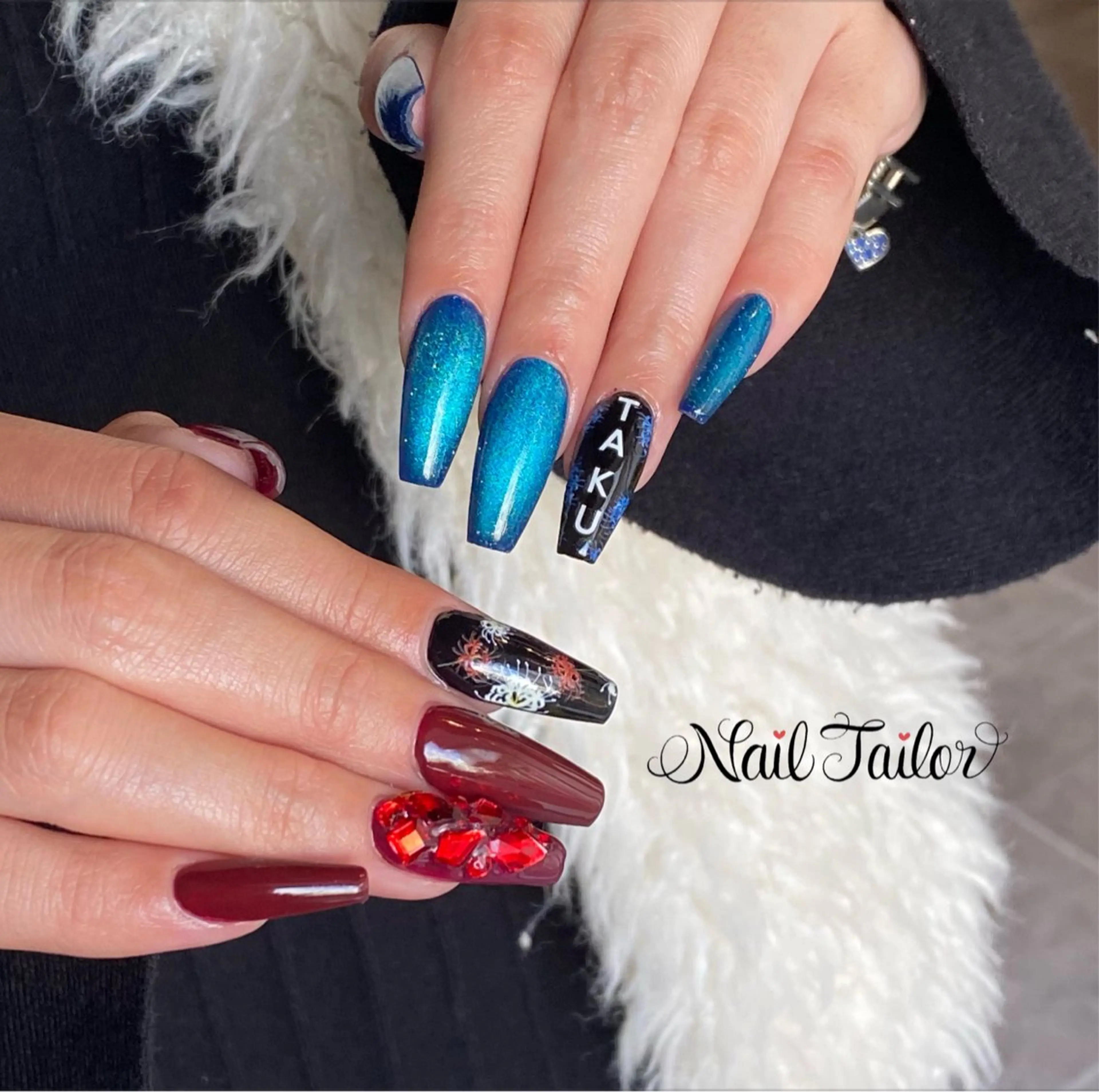 ネイル 長さ出し ロングネイル マグネットネイル ワンカラーネイル ハンドネイル NailTailor ネイルテイラーのネイルデザイン