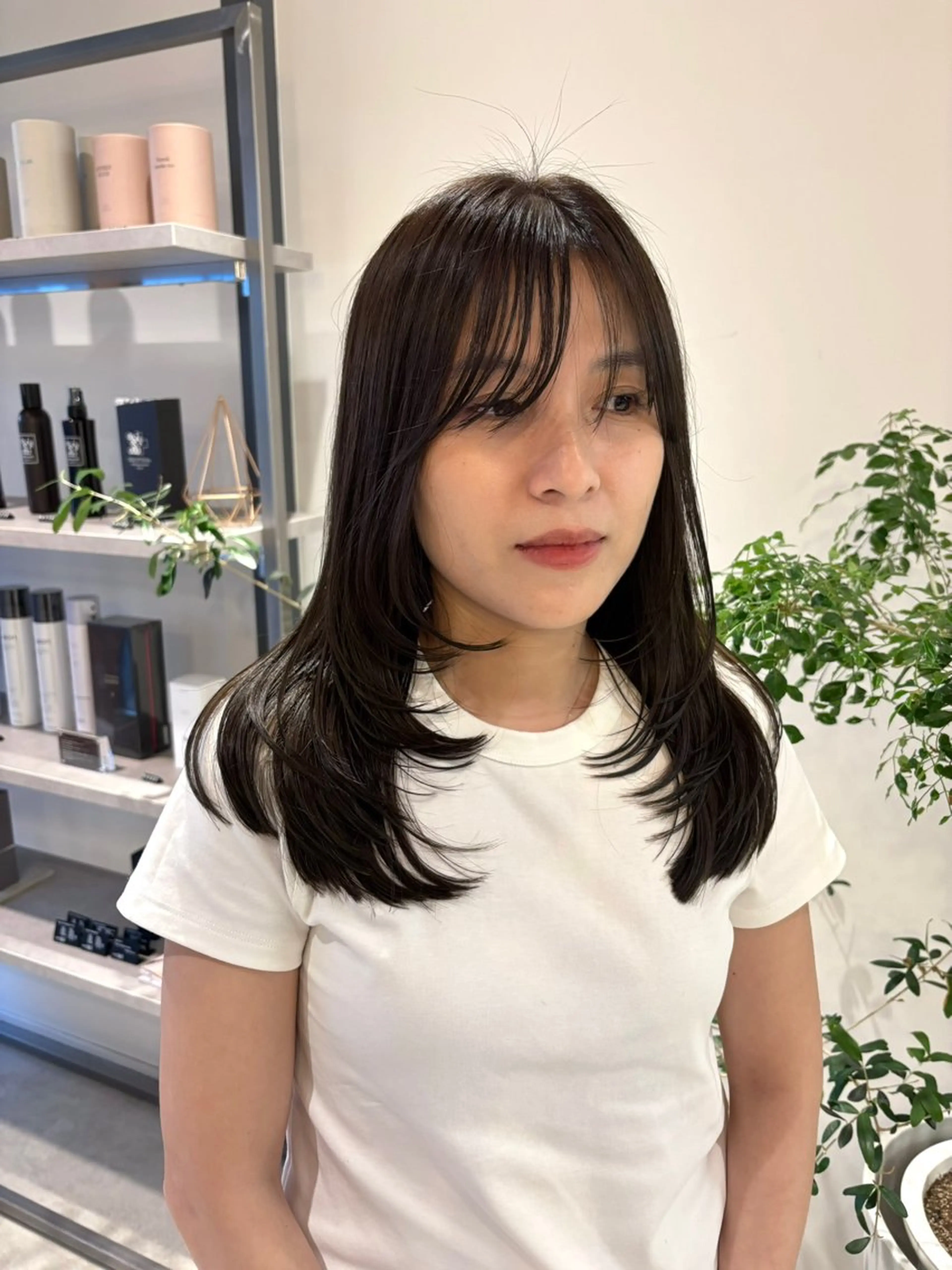 ミディアム カラー レイヤーカット カット ヘアカラー 透明感カラー/ レイヤーkotonoのヘアスタイル