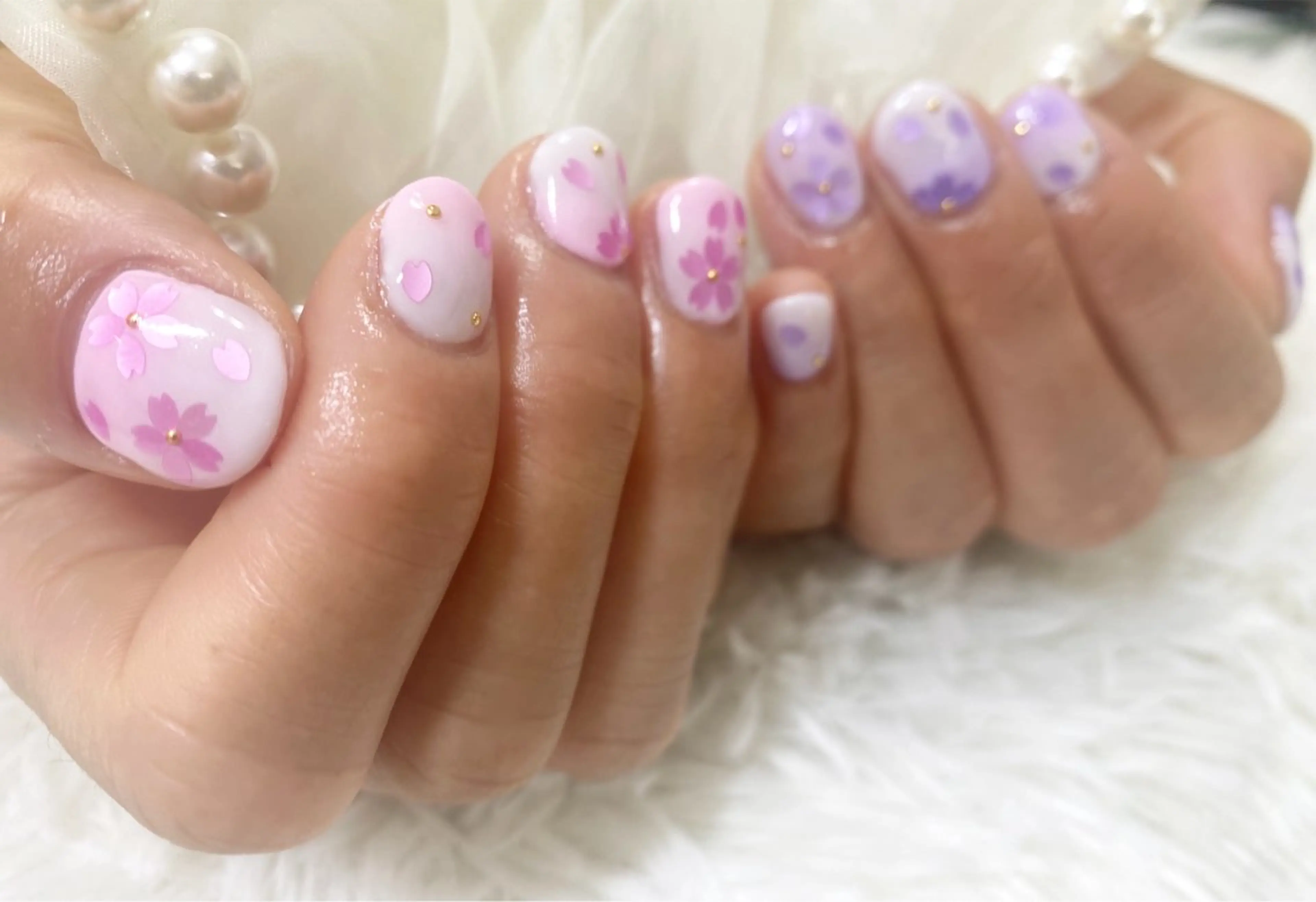 ネイル 桜ネイル 持ち込み 春ネイル ハンドネイル ネイルサロン nail_upのネイルデザイン