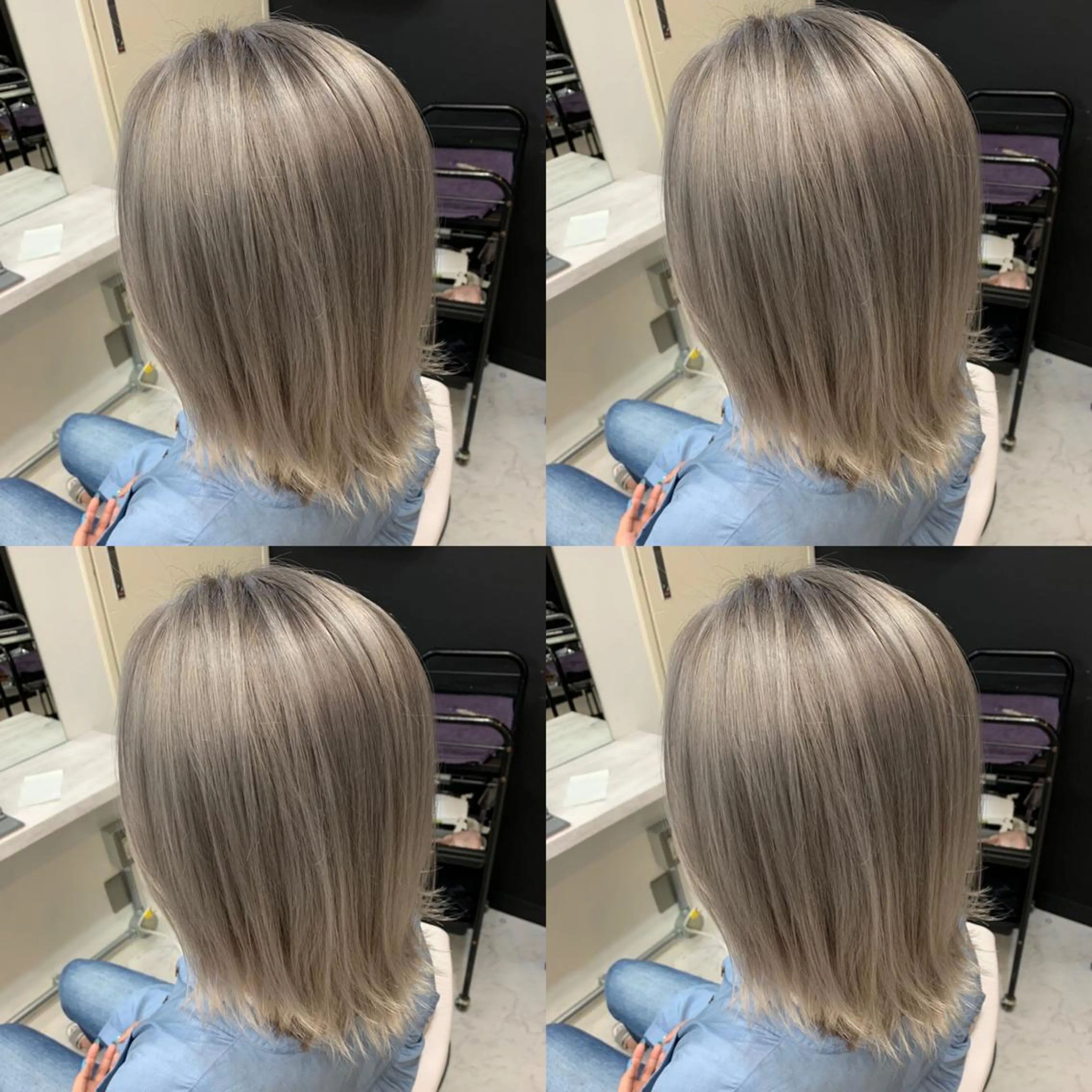 ショート カラー シルバー ホワイトシルバー カット ヘアカラー トリートメント ✨髪質改善✖︎顔周り レイヤー✨ナカムラのヘアスタイル