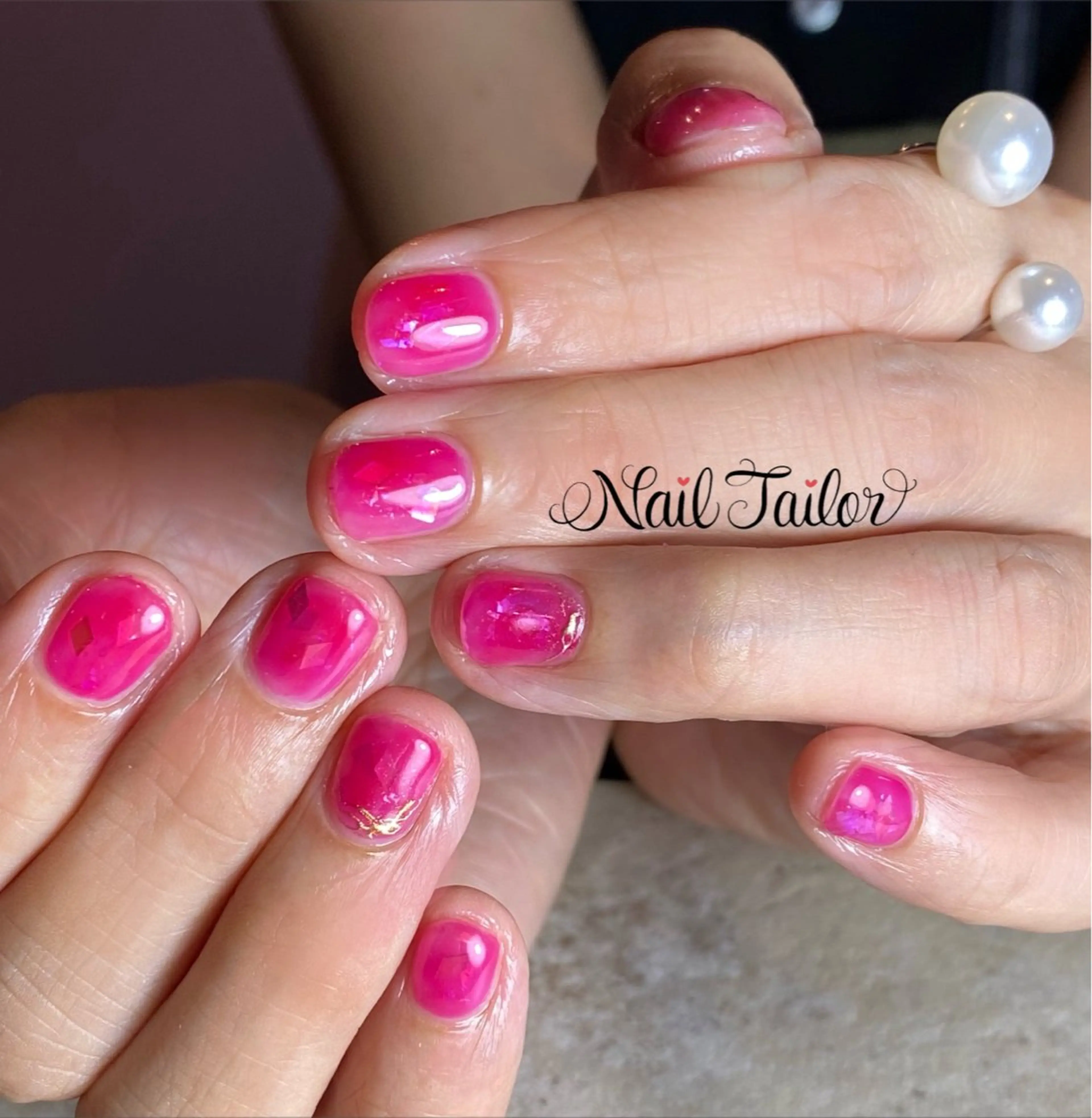 ネイル クリアネイル ジェルネイル キラキラネイル ラメ(グリッター) ワンカラーネイル NailTailor ネイルテイラーのネイルデザイン