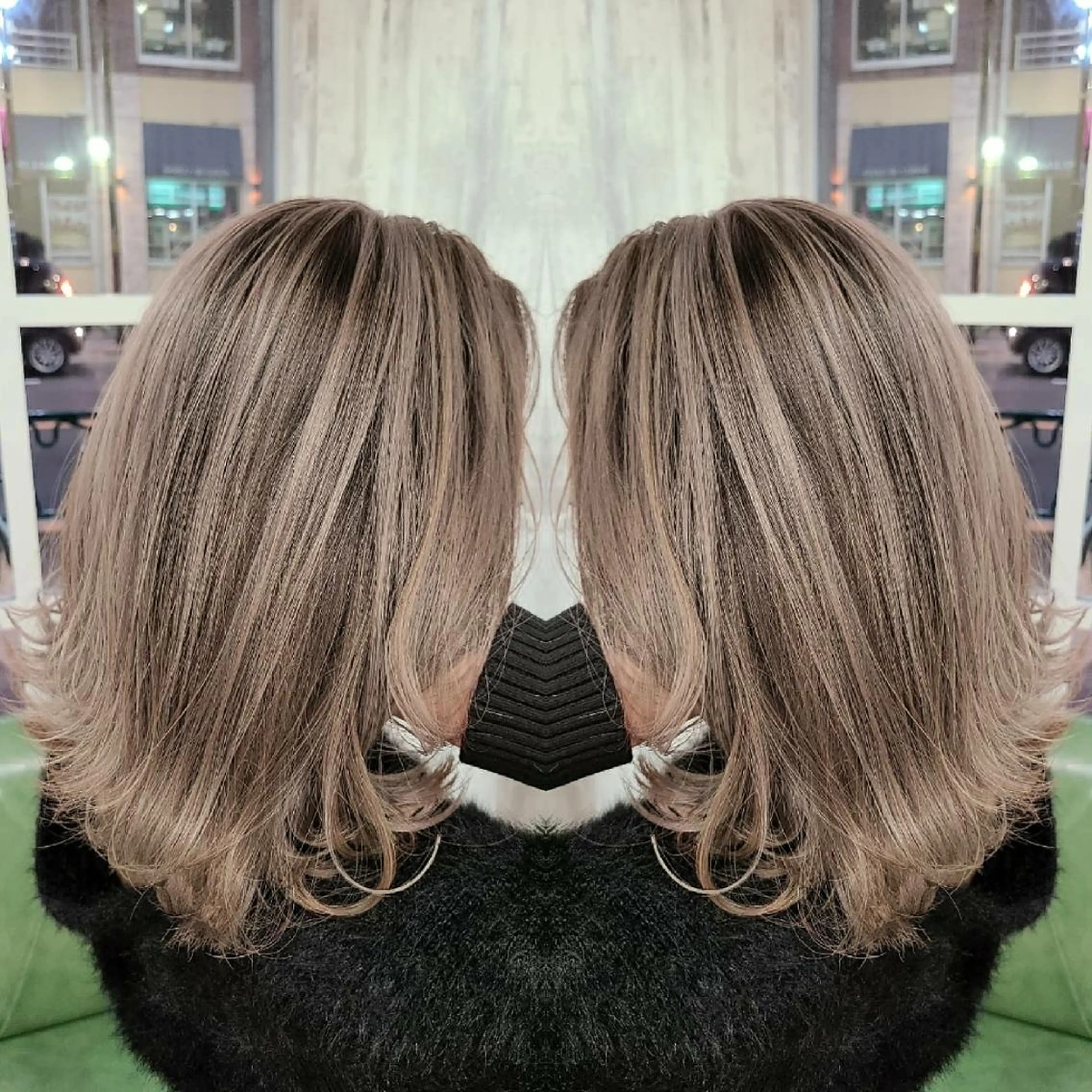 ショート カラー cherie所属・バレイヤージュ/ ハイライト/大内格のヘアスタイル