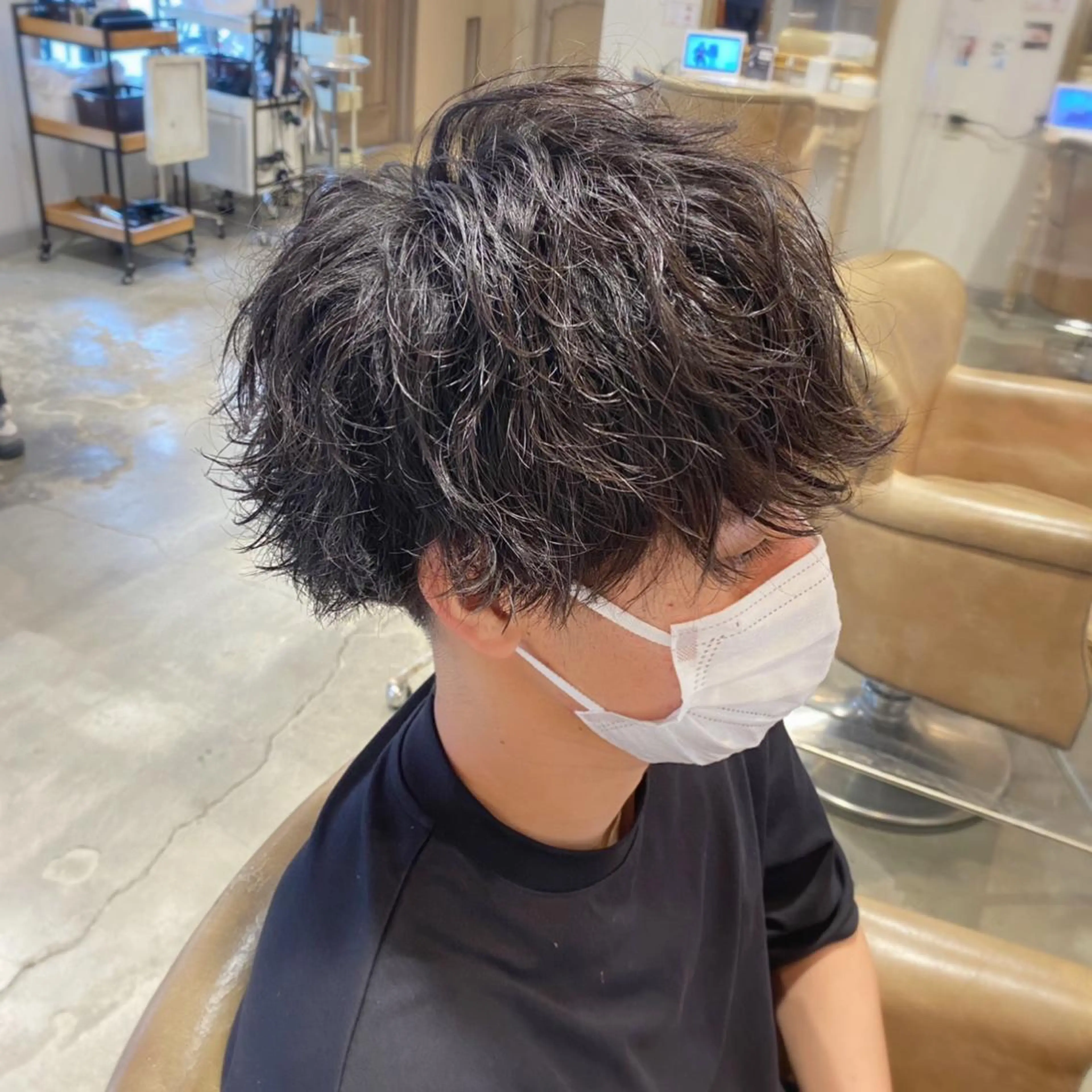 ショート パーマ メンズ カット パーマ トリートメント メンズパーマ 西條真治のヘアスタイル