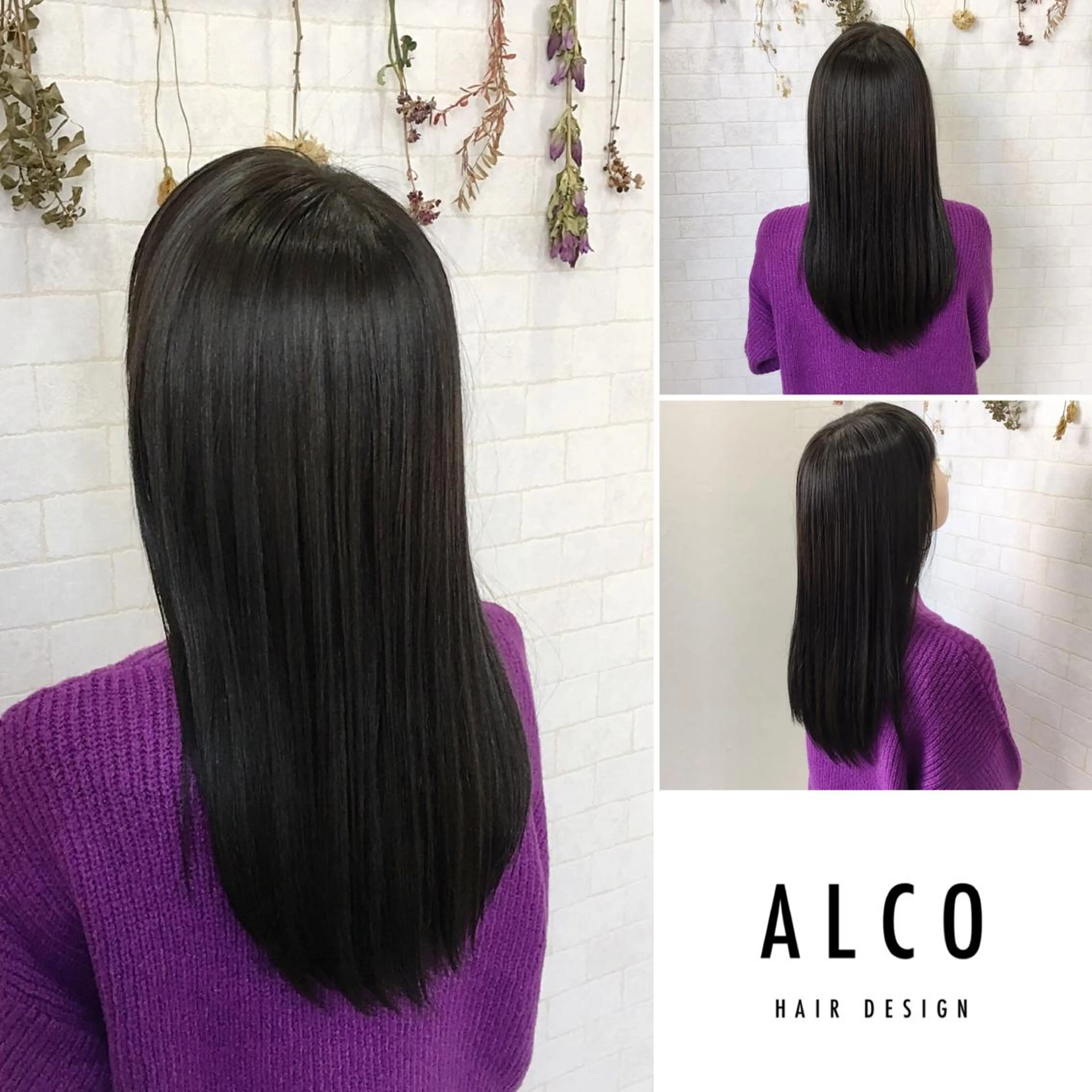 セミロング カラー ワタイショウタ 髪質改善✨眉毛サロンのヘアスタイル