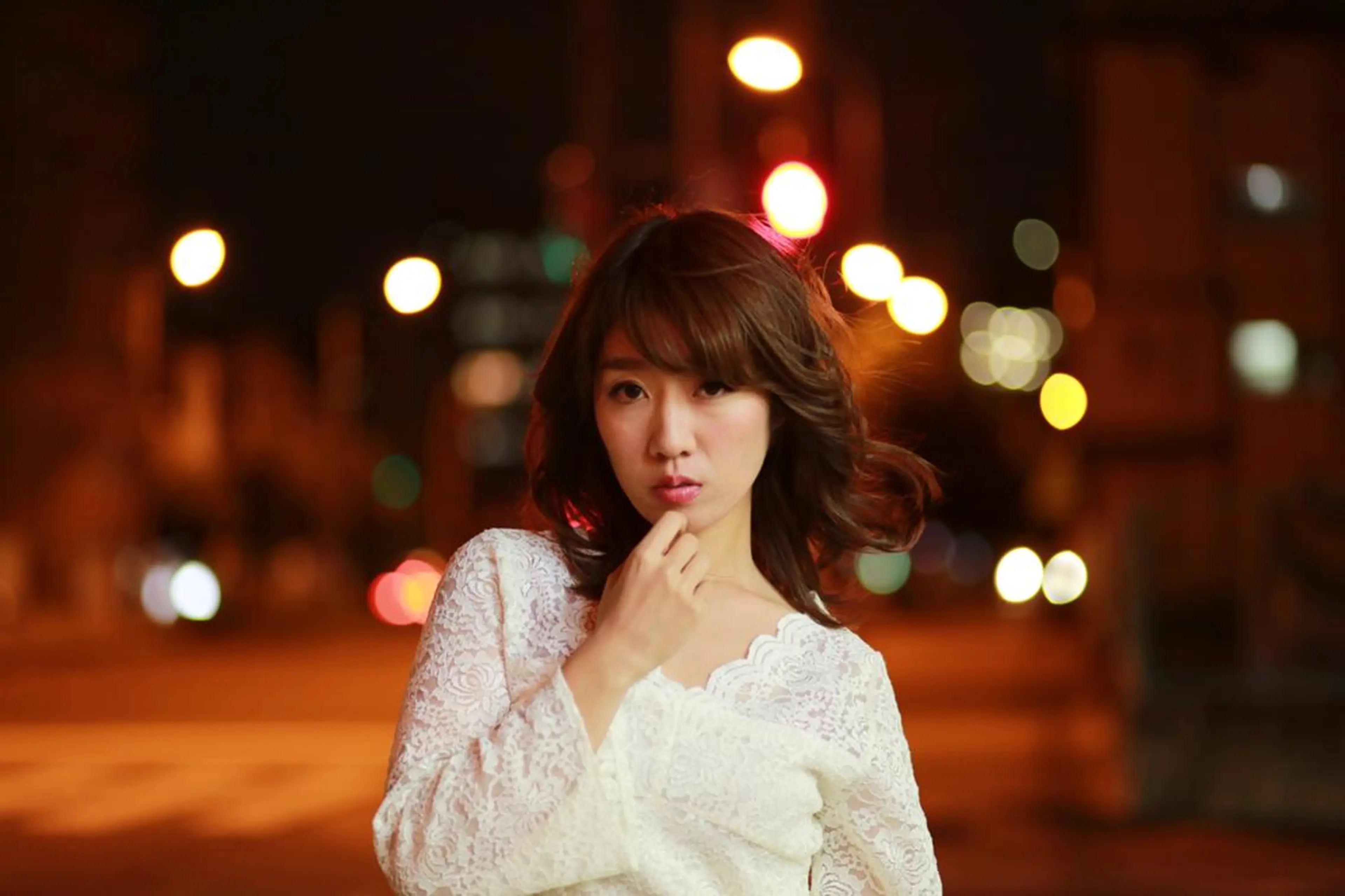 ミディアム カラー パーマ 中野 靖志のヘアスタイル