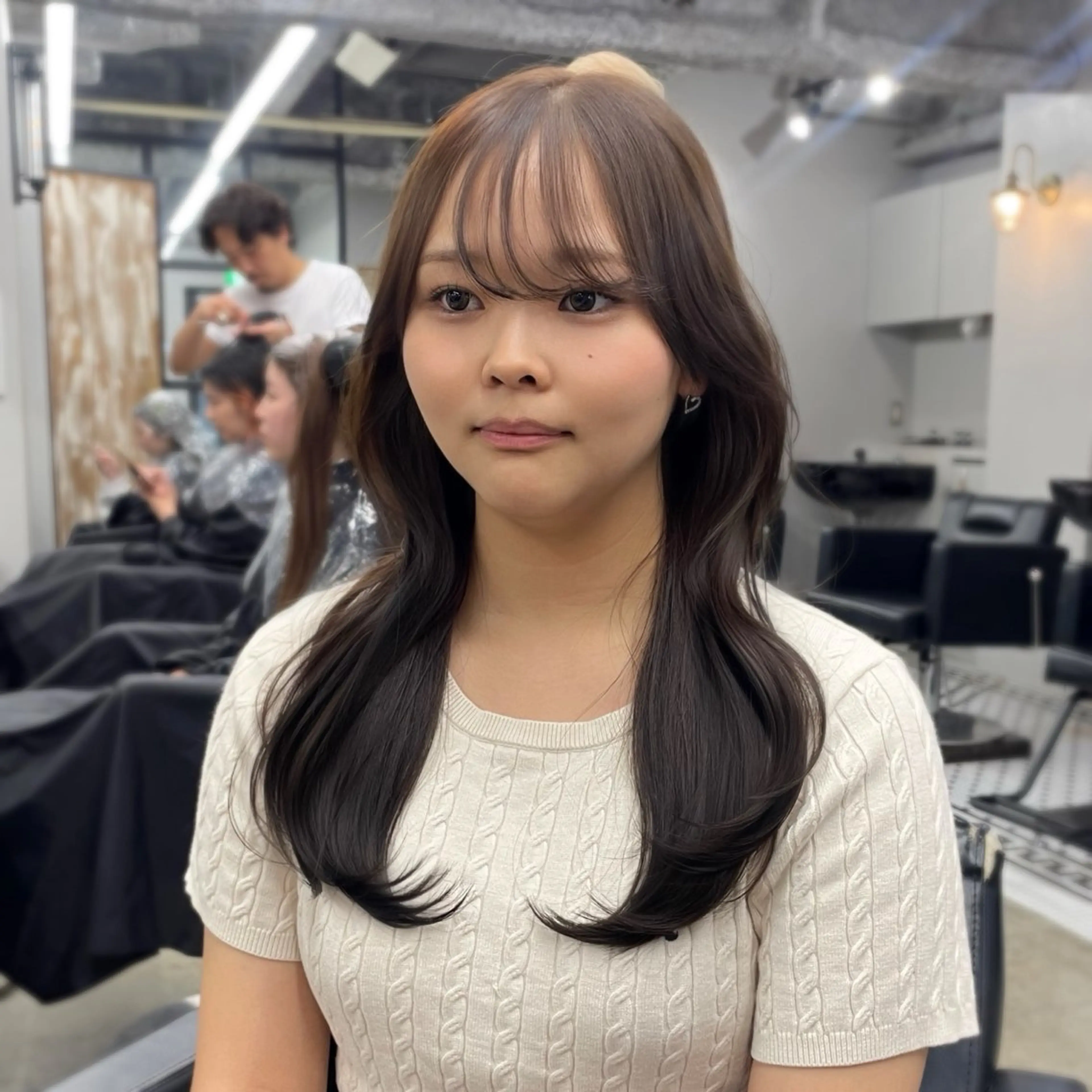 ロング カラー ヘアカラー 新宿/韓国ヘア/ 髪質改善ストレートのヘアスタイル