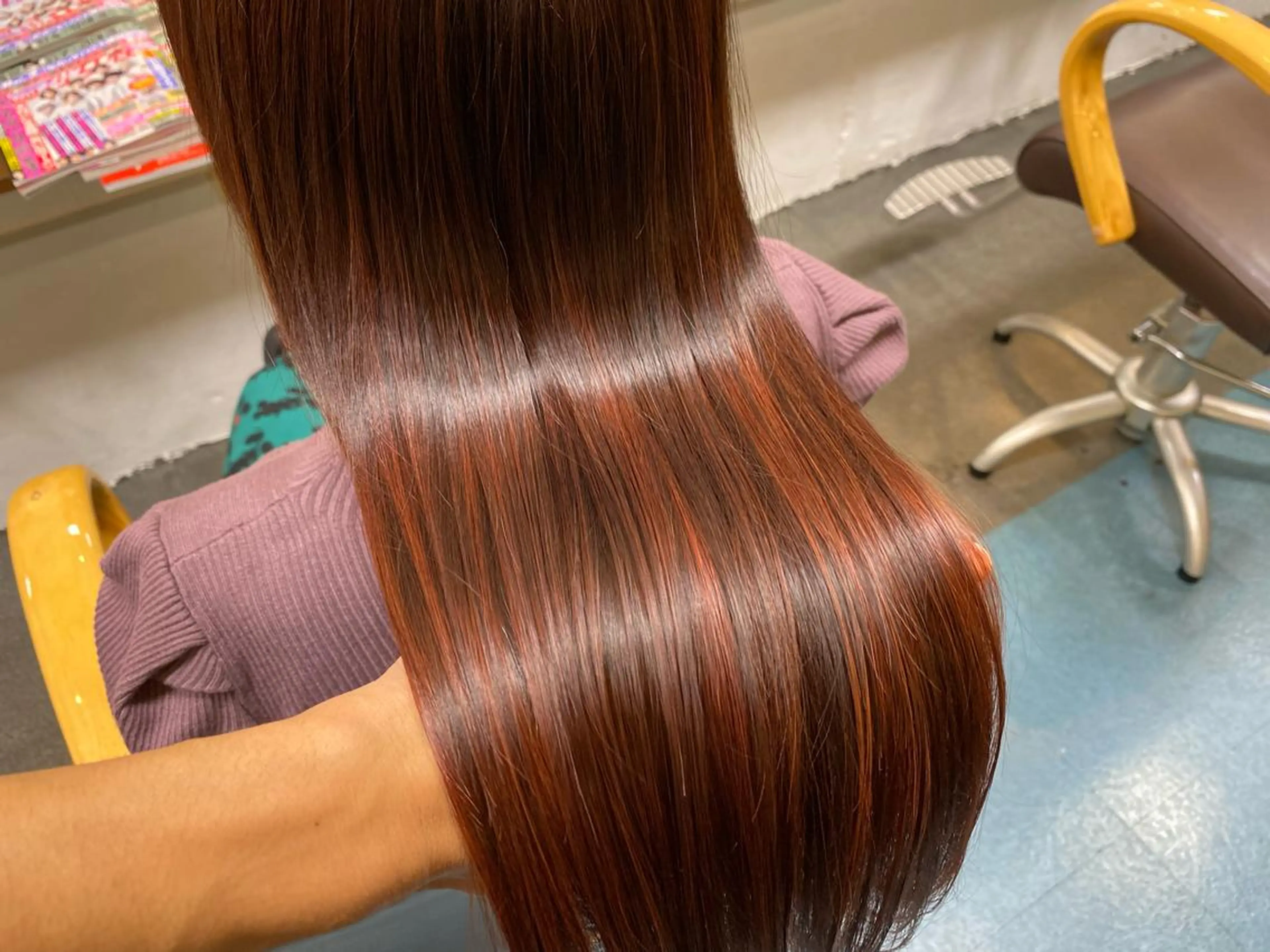 ロング カラー 髪質改善 トリートメント 【髪質改善】に特化 オリーブオイルクラブのヘアスタイル