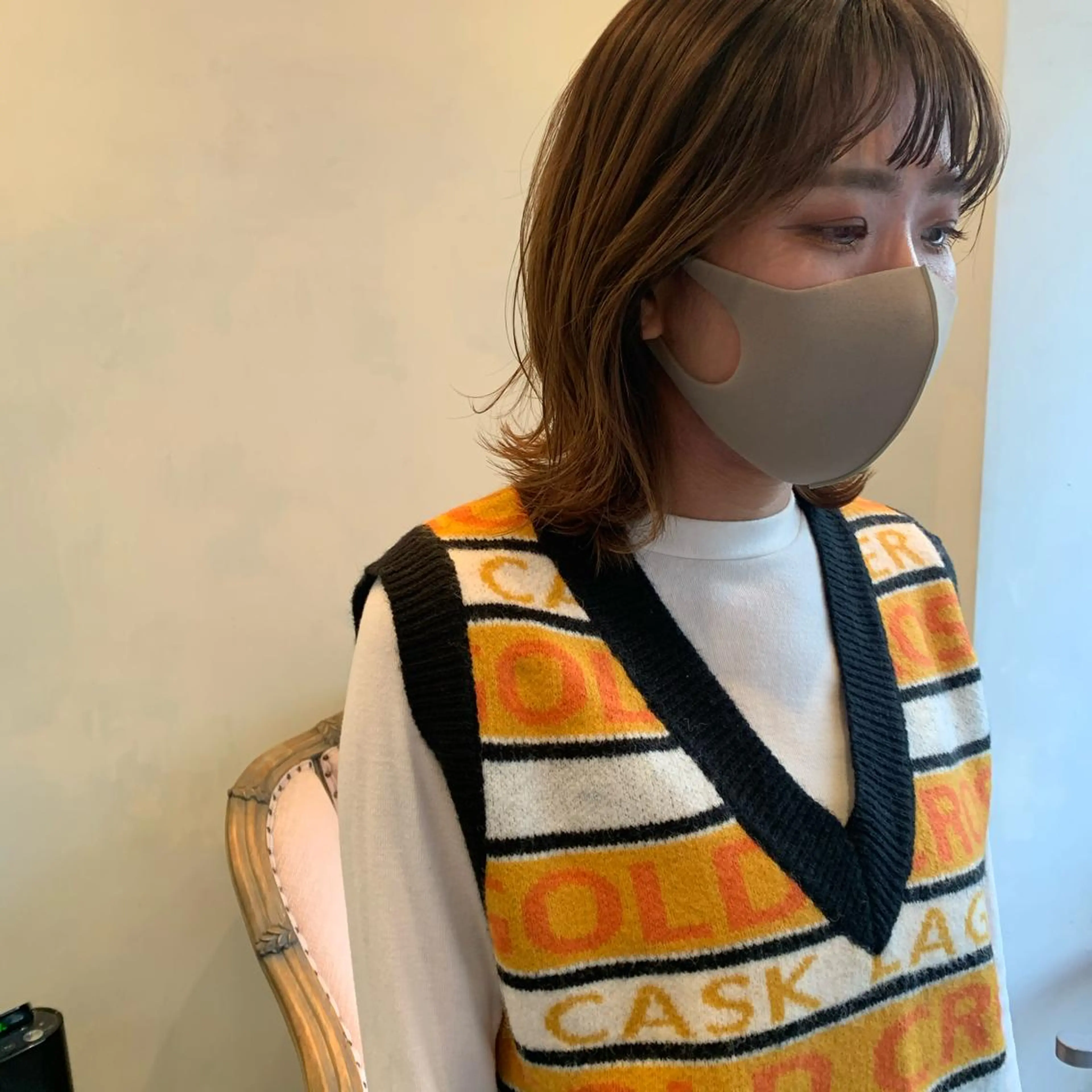 ミディアム SAKINO. ベージュカラーのヘアスタイル