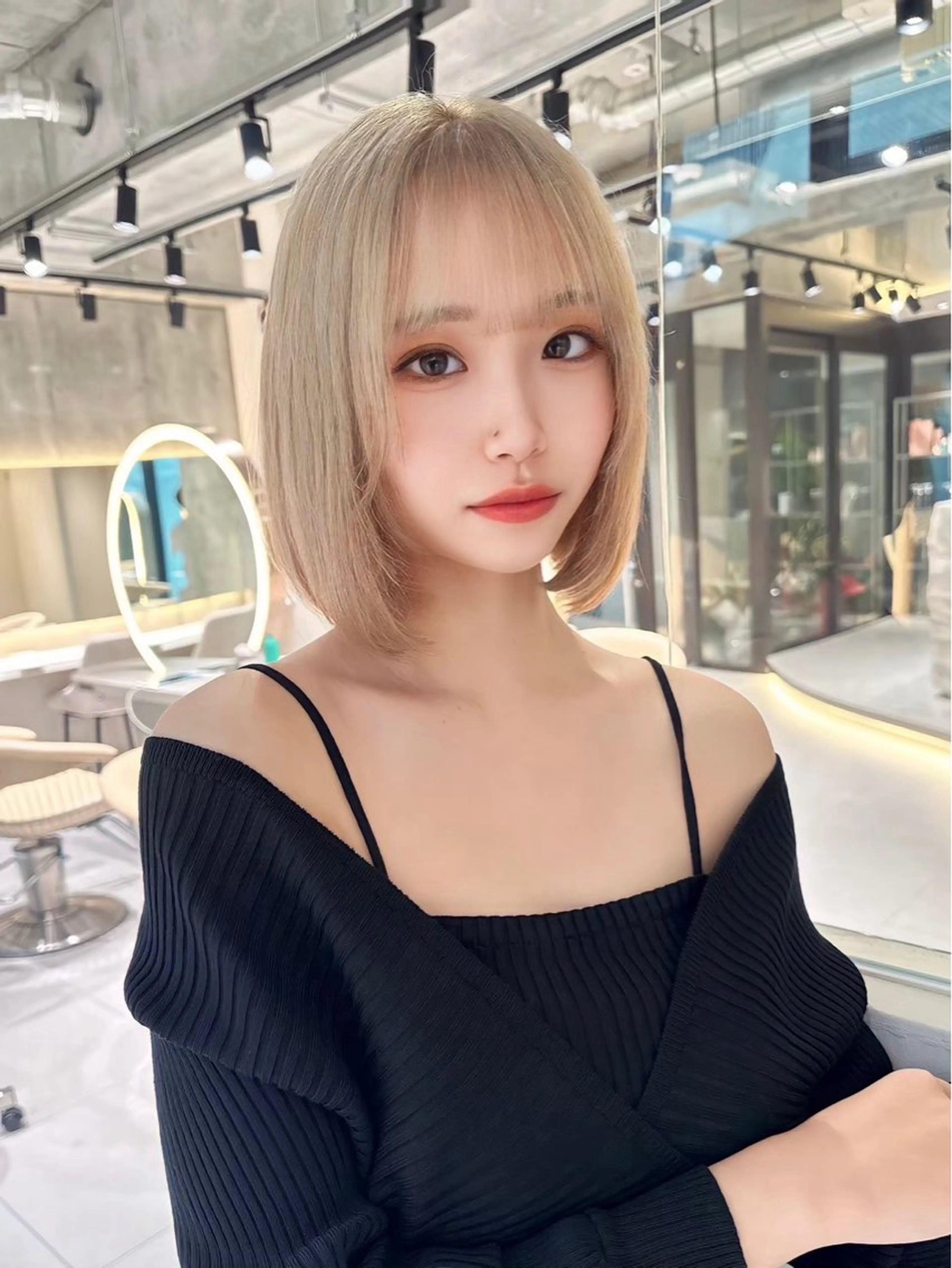 ミディアム ボブレイヤー ボブ 韓国風ヘア レイヤーカット ✨レイヤー/韓国 /✨ヘア山下　遥のヘアスタイル