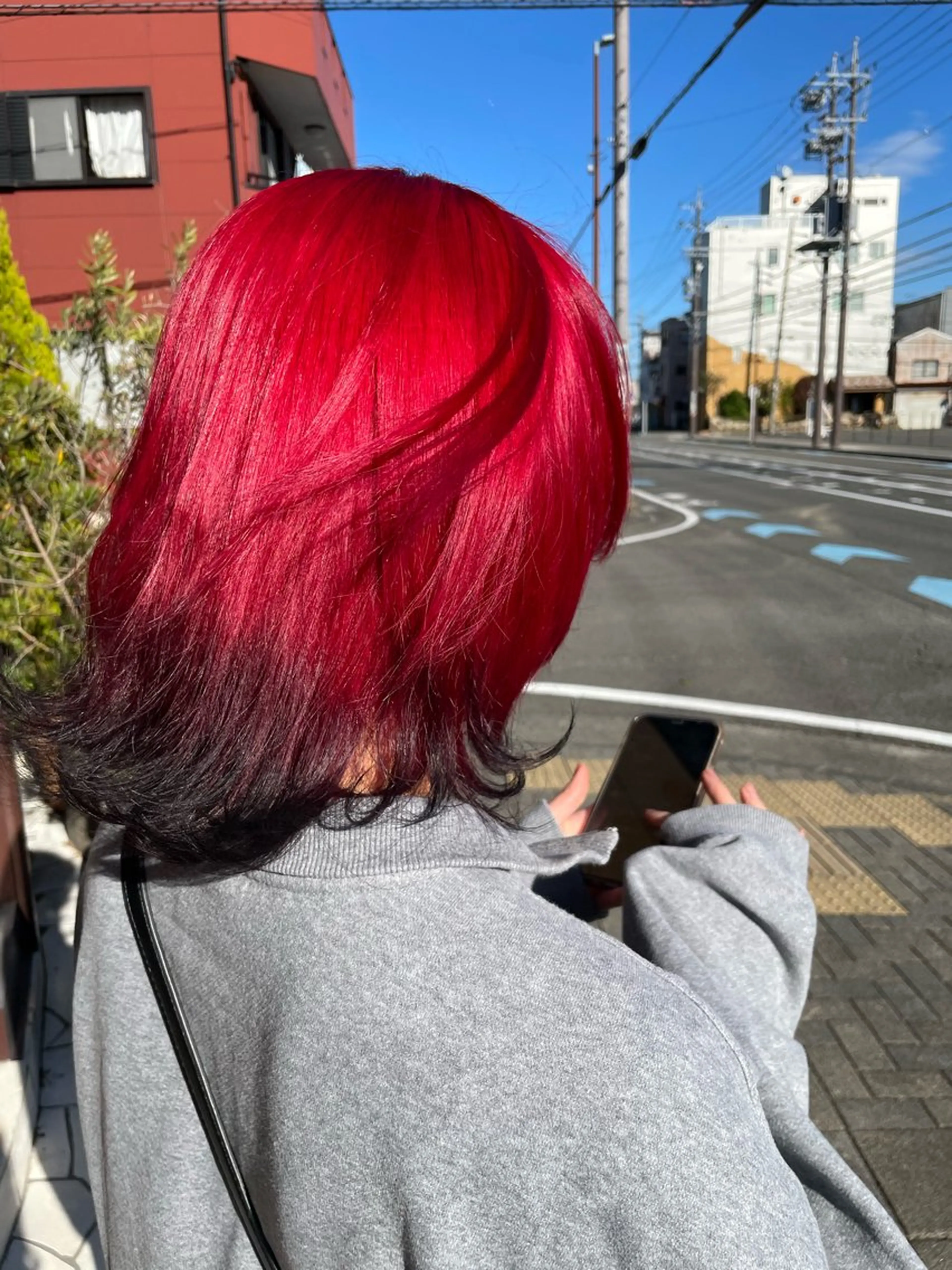 ミディアム カラー ブリーチ ダブルカラー インナーカラー 髪質改善 トリートメント 北林 秀悟のヘアスタイル