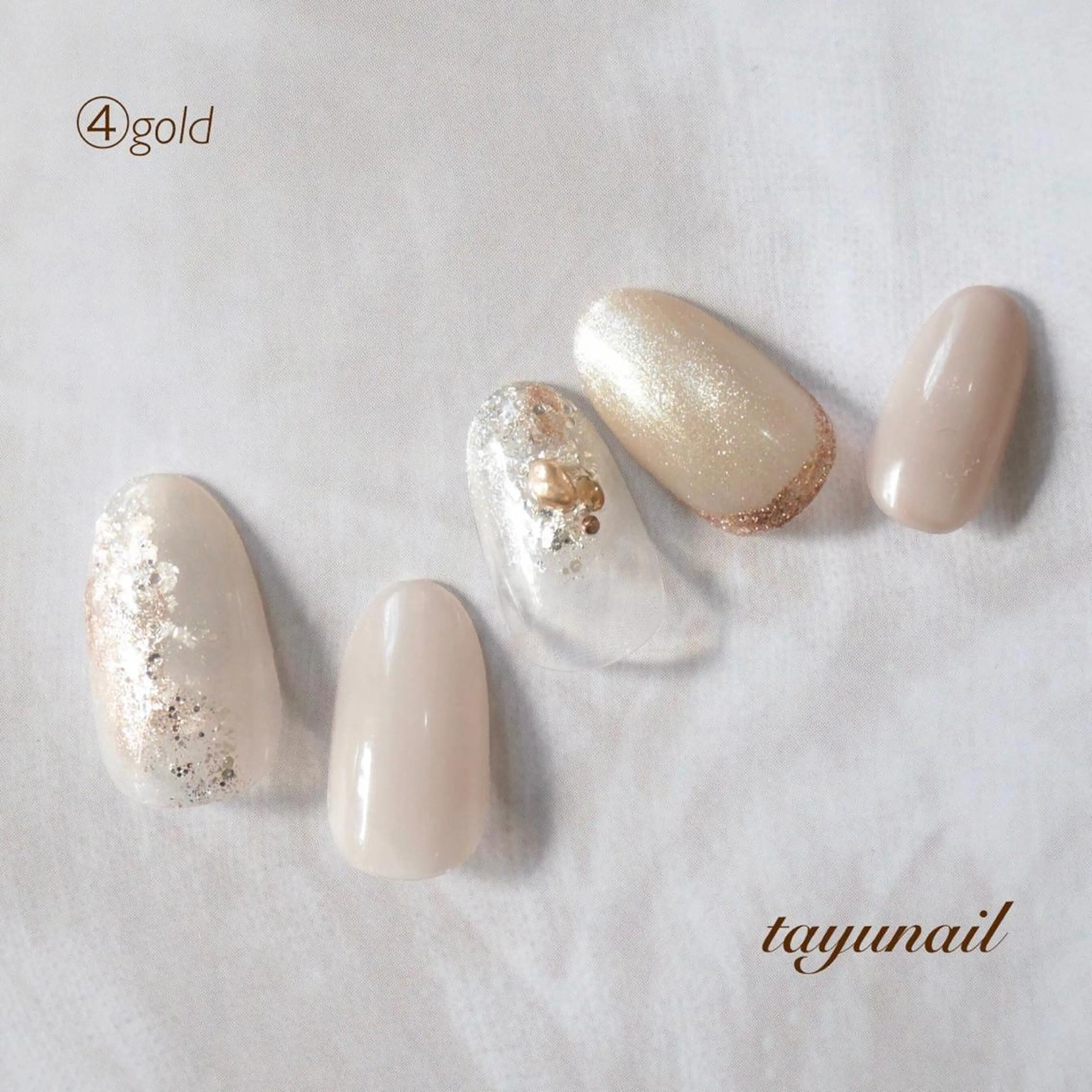 ネイル アートネイル ブルー フットネイル ジェルネイル ゴールド ネイルサロン 【たゆnail】のネイルデザイン