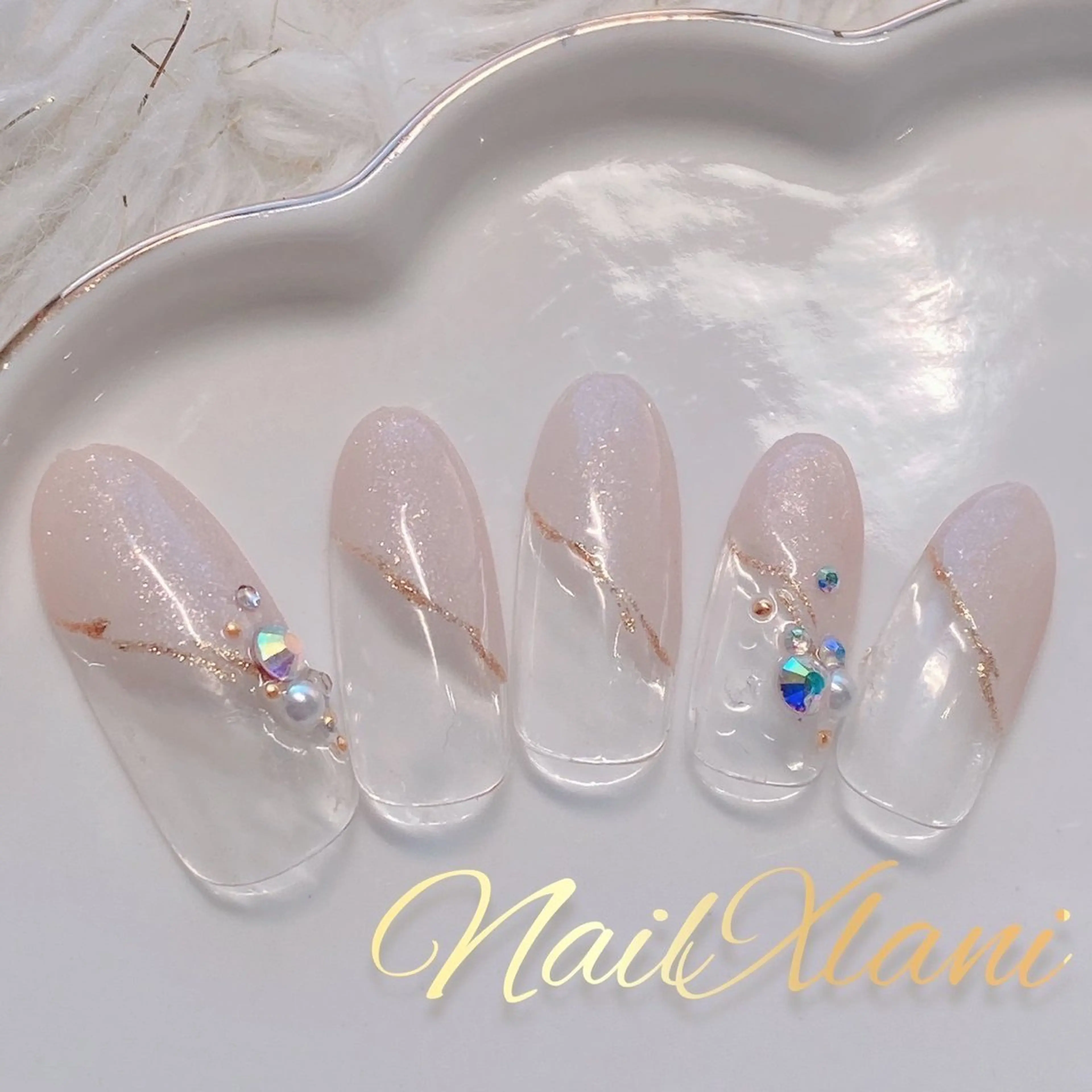 ネイル フットネイル ジェルネイル マグネットネイル パラジェル ハンドネイル Nail×Lani 深爪矯正対応◎のネイルデザイン