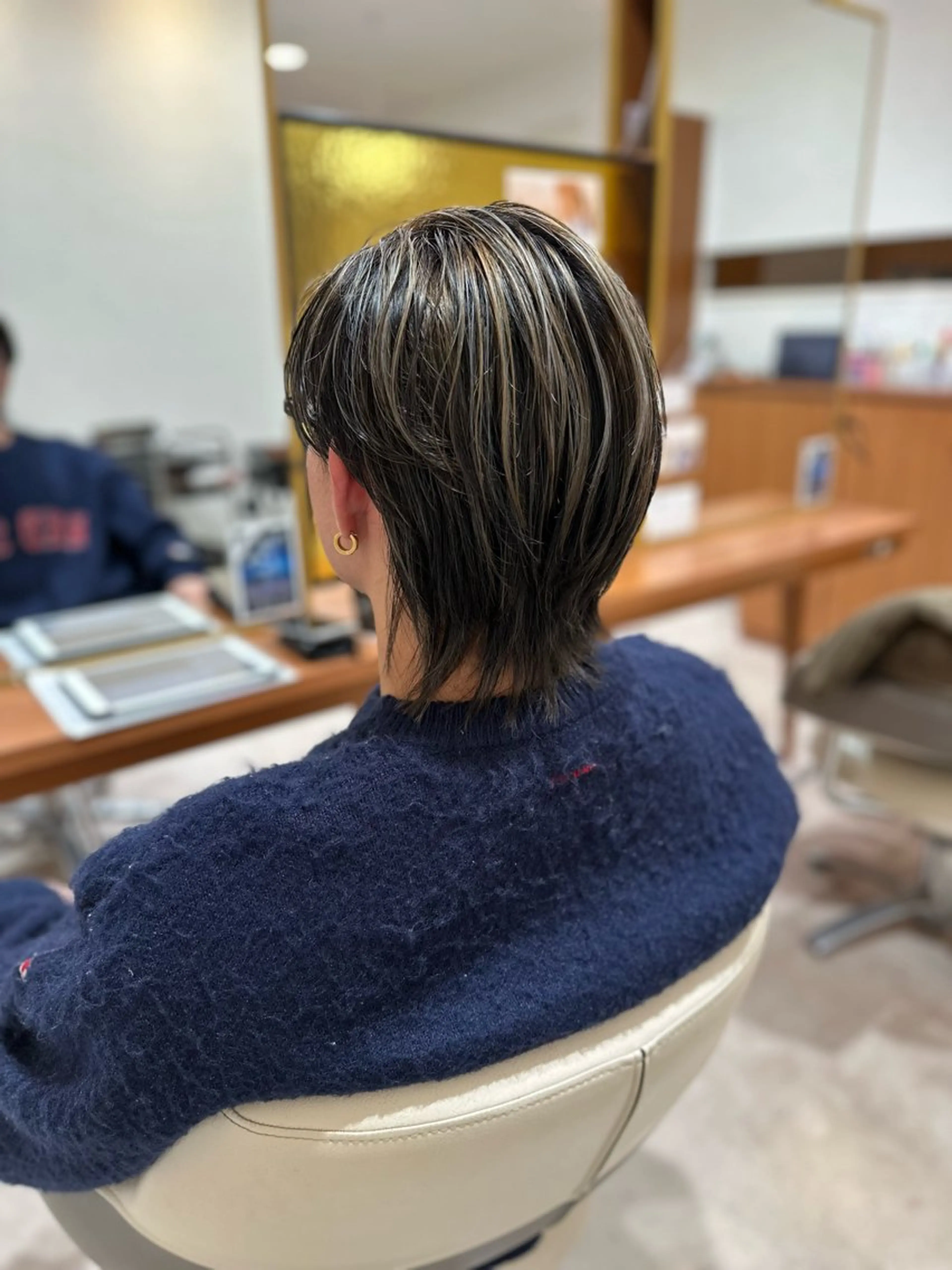 ショート カラー メンズ メンズハイライト ハイライトカラー ハイライト アメイジングヘアー 千歳店　福嶋のヘアスタイル