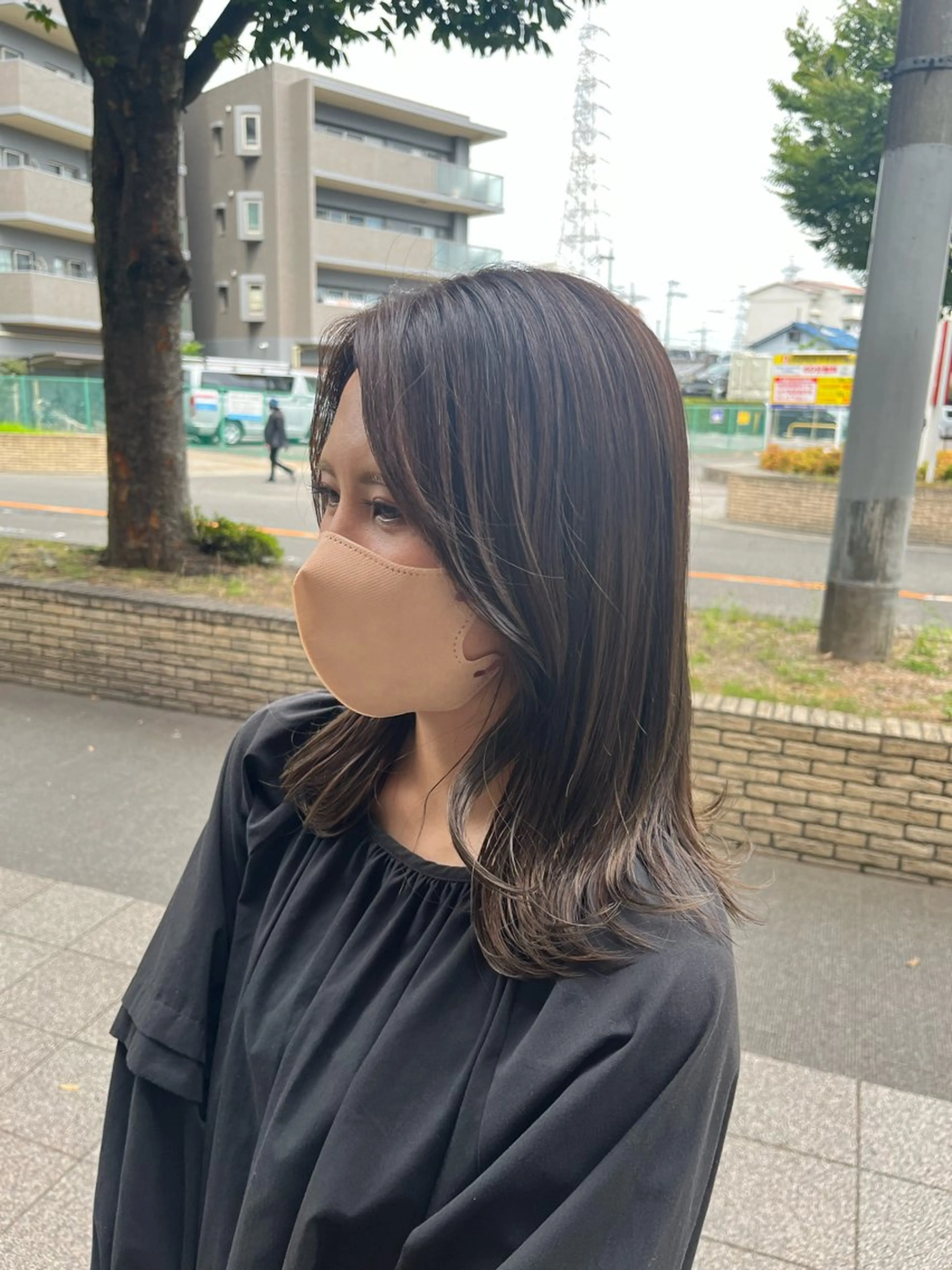 ミディアム デザインカット 韓国風ヘア 似合わせカット カット ヘアカラー トリートメント 髪質改善特化 長澤友哉のヘアスタイル