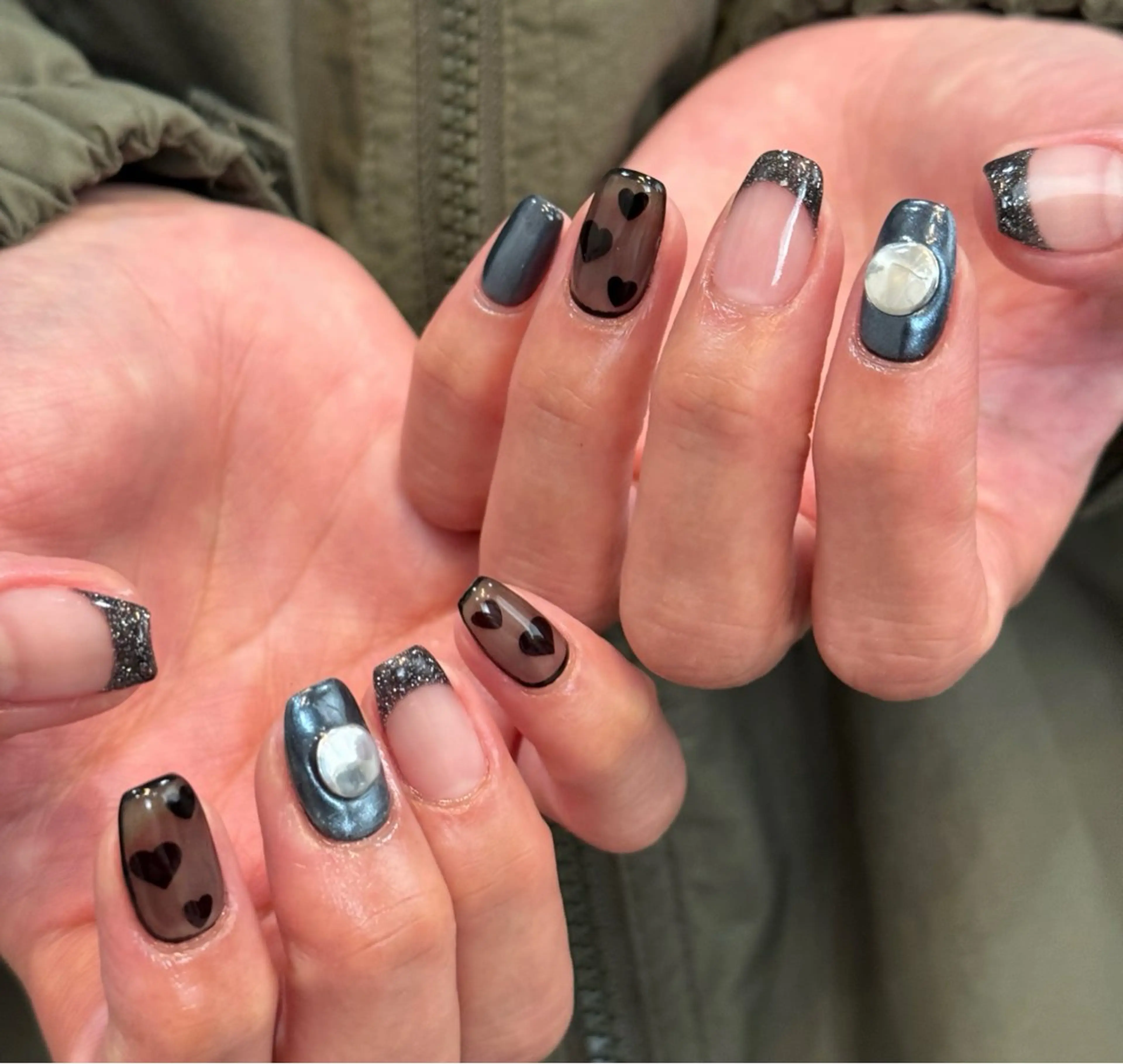 ネイル ハート ハンドネイル Blé nailのネイルデザイン