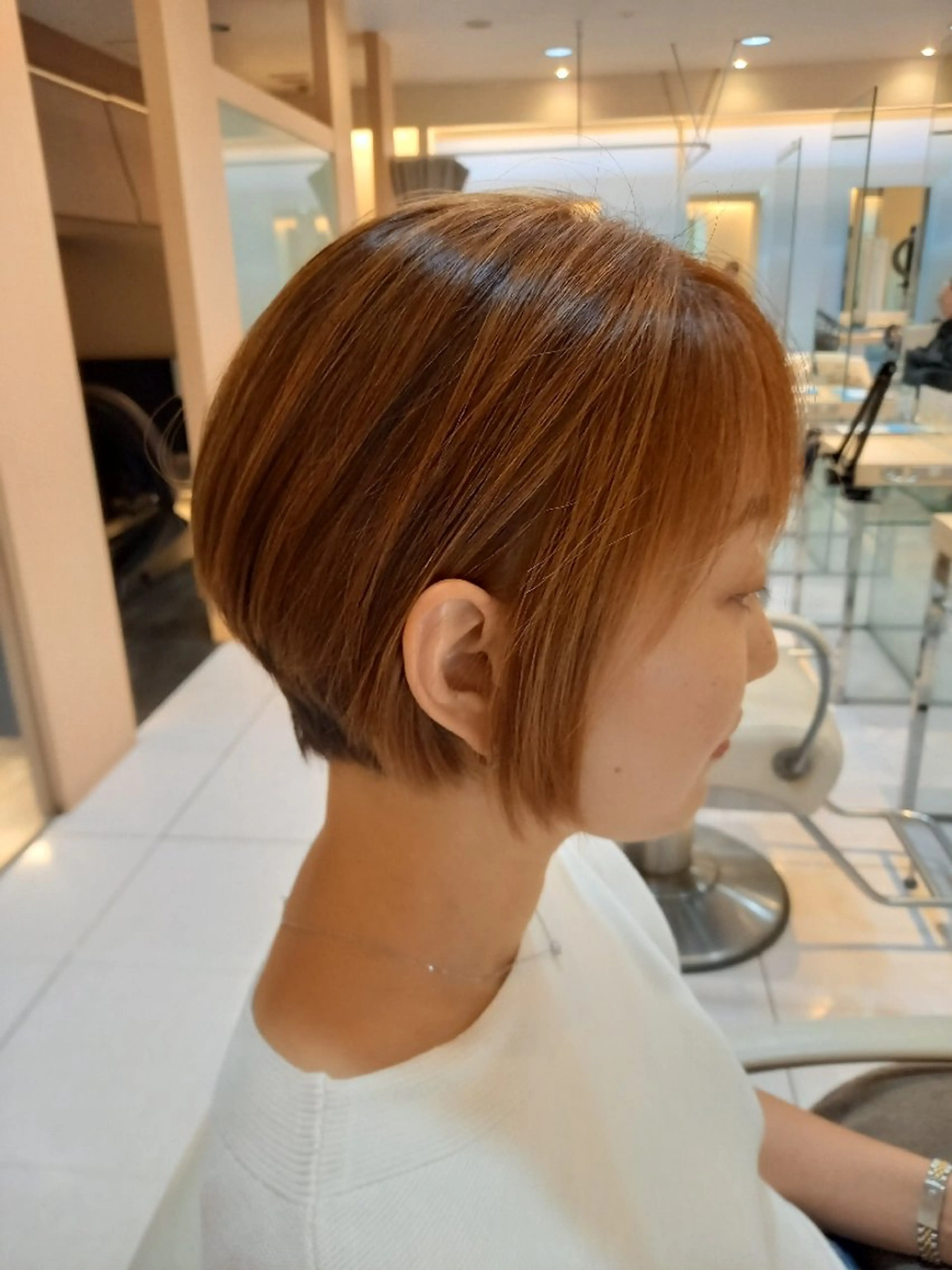 ショート カラー ハイライトカラー ハイライト 飯田・髪質改善縮毛矯 正・カラー・パーマのヘアスタイル