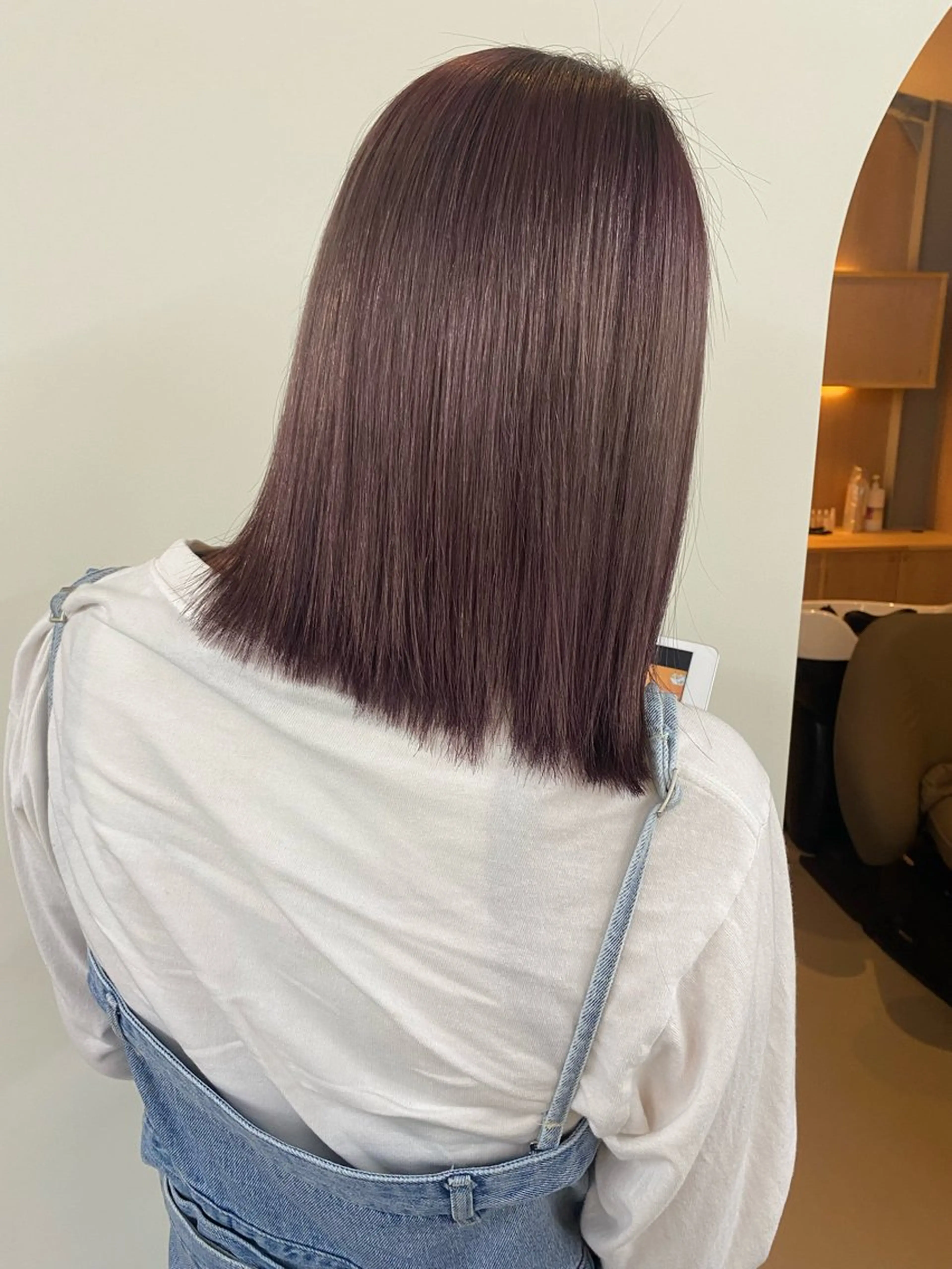 カラー グレージュ ラベンダーカラー ラベンダーグレージュ ラベンダーグレー fab.所属・檜 果歩のヘアスタイル