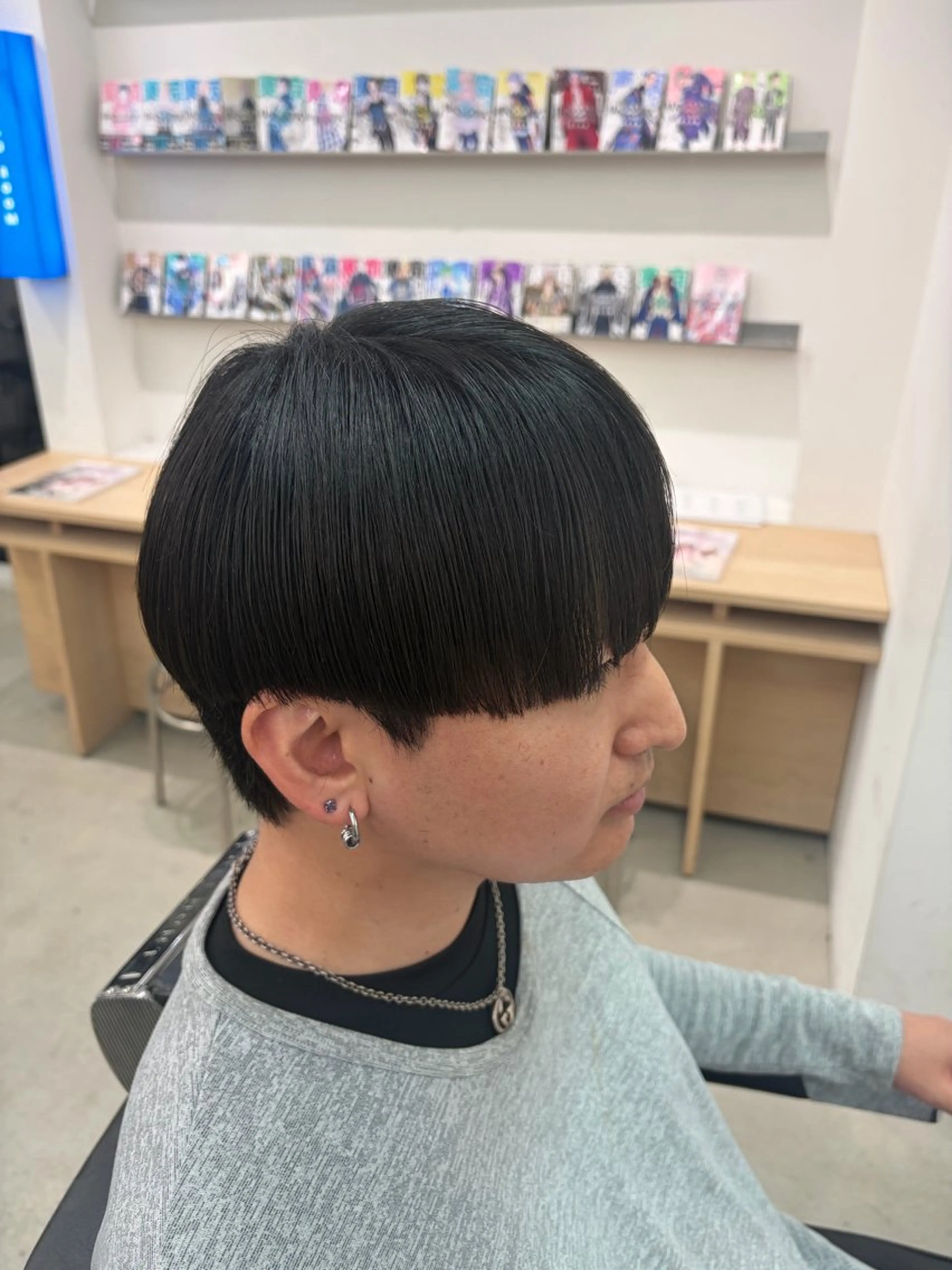 ショート メンズ 縮毛矯正 長谷川 隆之介のヘアスタイル