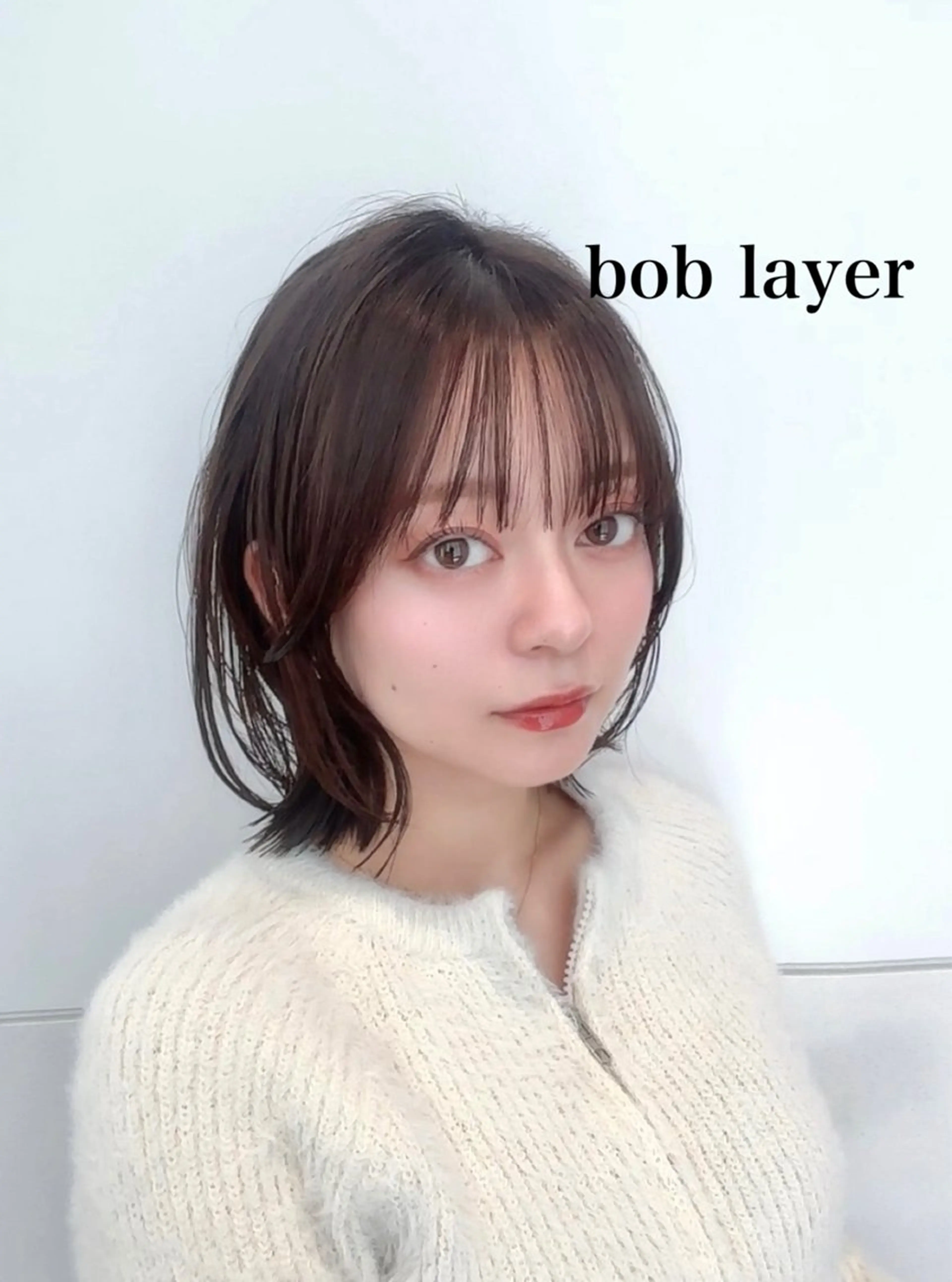 ミディアム カラー ボブレイヤー 透明感カラー グレージュ ボブ レイヤーカット カット ヘアカラー トリートメント 🍀本格ヘッドスパ 👑髪質改善🍀英司のヘアスタイル