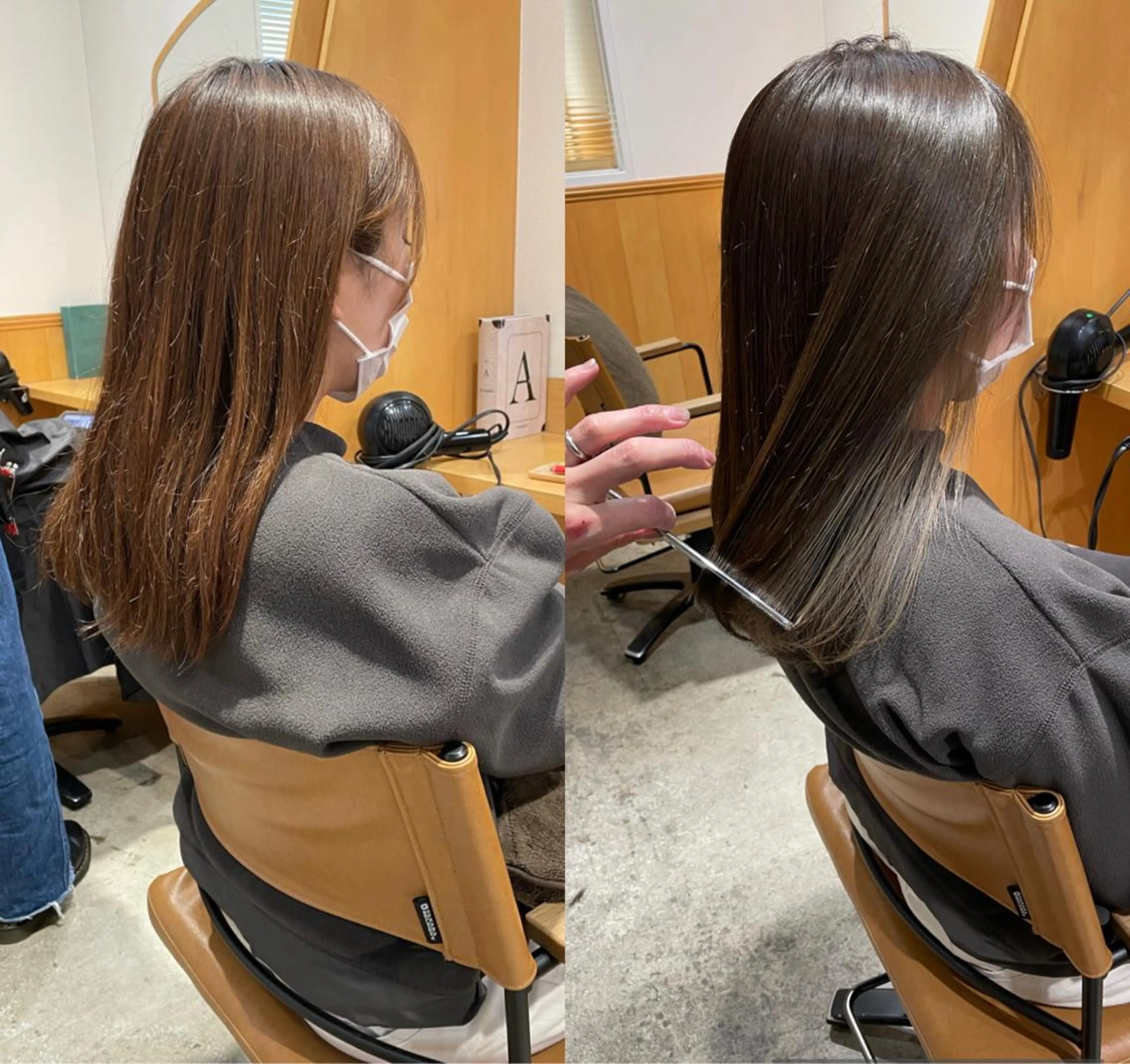 セミロング カラー 《髪質改善✖️オリー ブ🧸》小嶋拓也のヘアスタイル