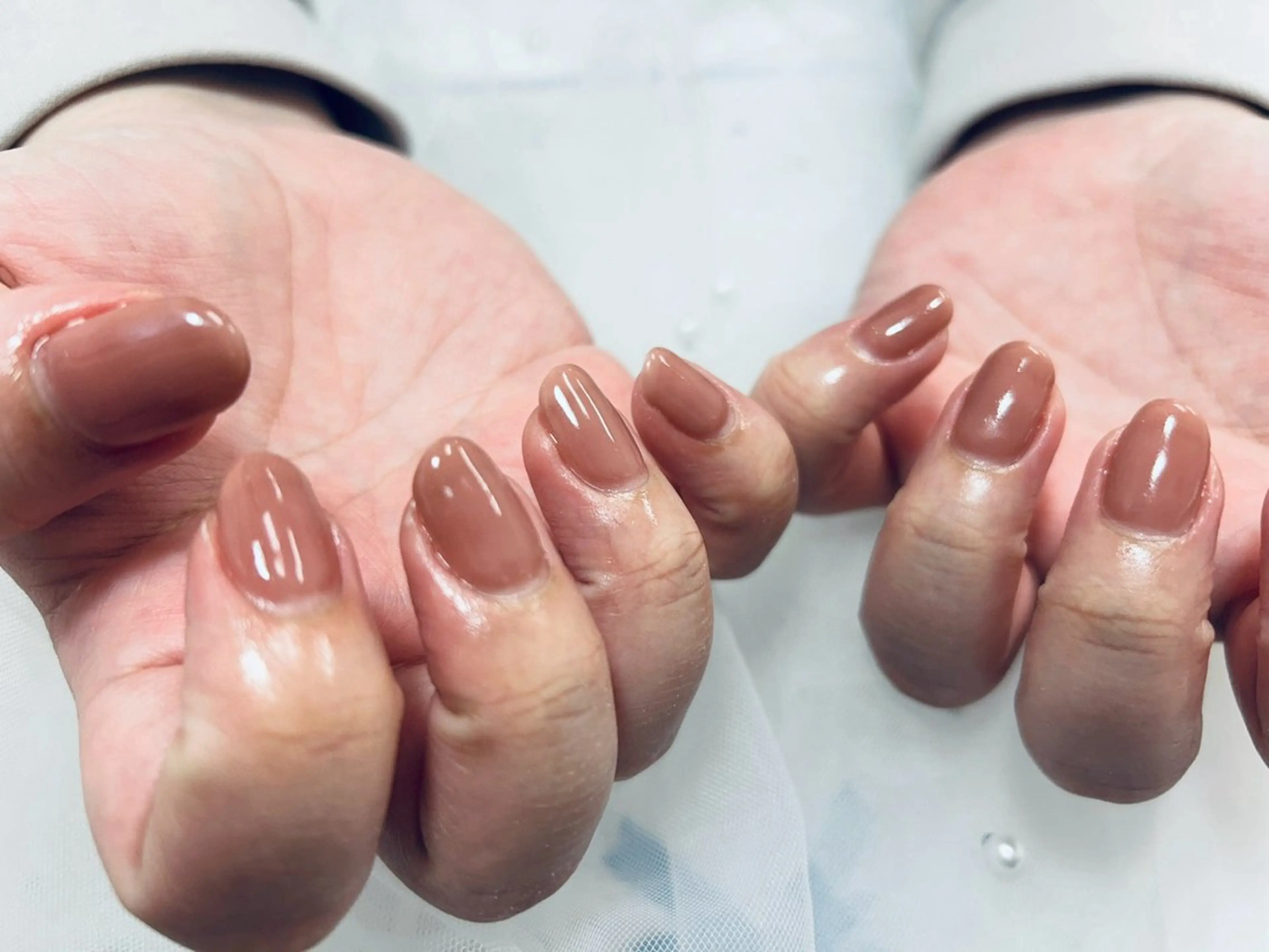 ネイル ワンカラーネイル 松井　遥 りとるうねるま所属のネイルデザイン